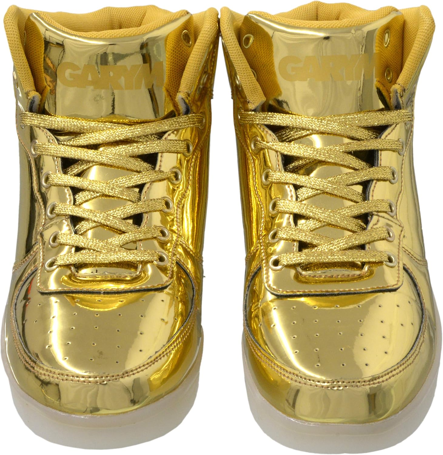 Shiny Metallic High Top Lace-Up Casual Sneakers for Kuwait Ubuy