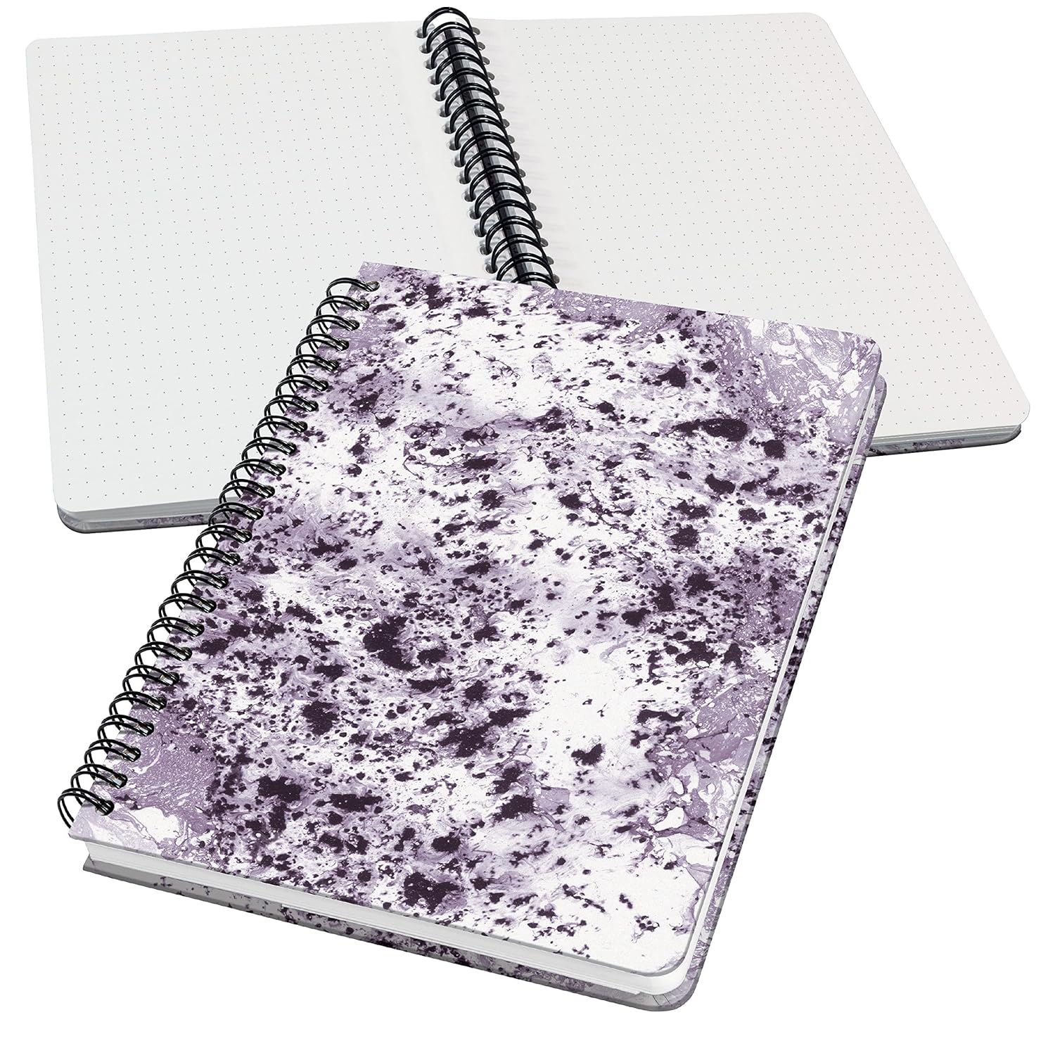 SIGEL JN606 Spiral notebook basic Jolie, approx. A5, dotted, hardcover, 120 pages, violet/white