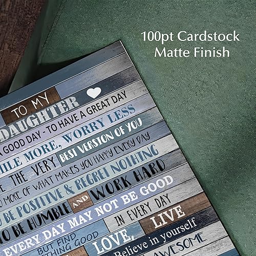 Miniatura 5 de AMERICAN LUXURY GIFTS Arte de pared tipográfico moderno con texto en inglés "To My Daughter I Love You From Dad" (To My Daughter I Love You From