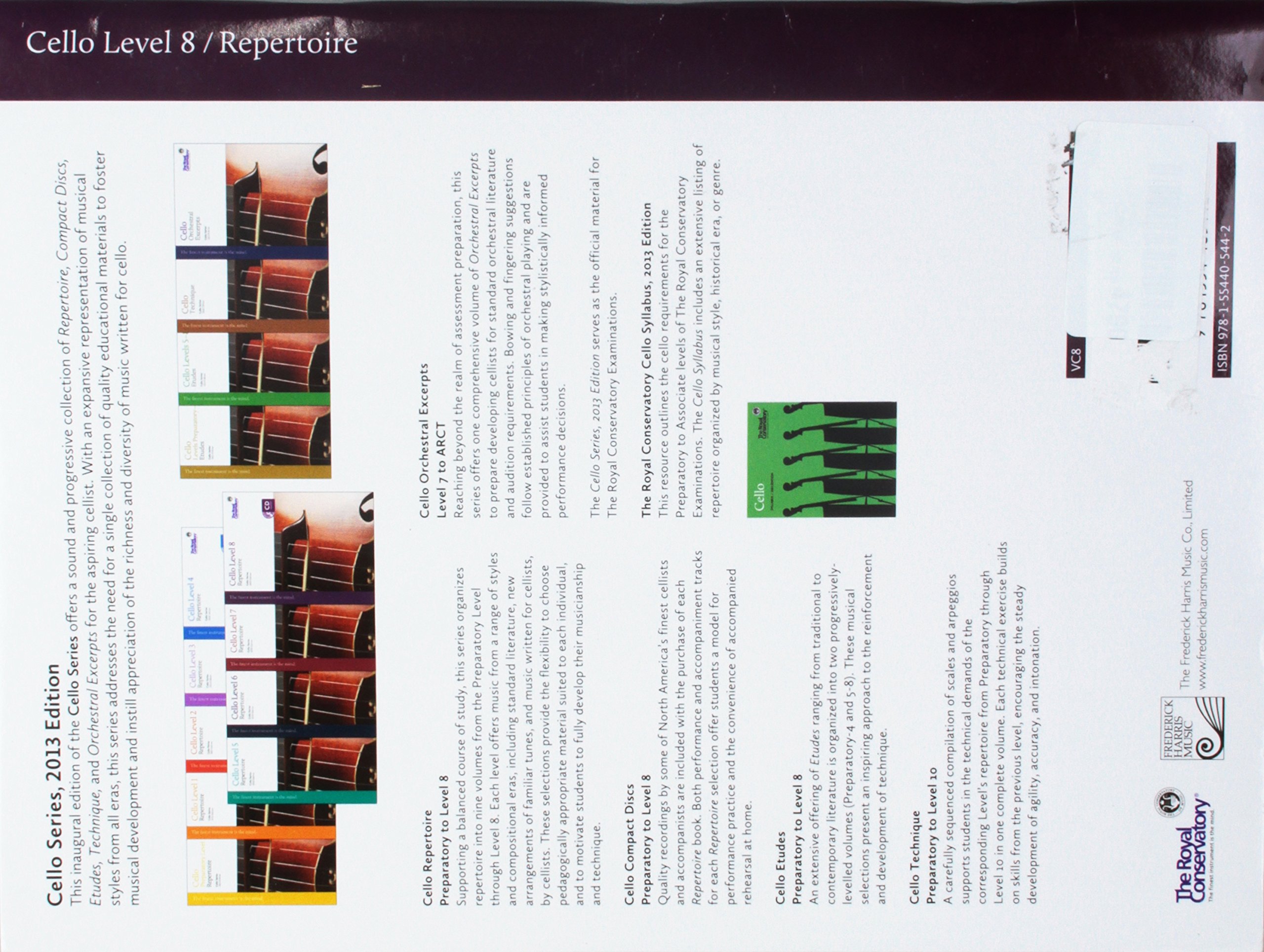 VC8 - Cello Repertoire Level 8 - The Royal Conservatory Music Development Program