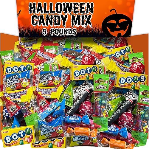 Assorted Candy Variety Pack, 5 LB Individually Wrapped Bulk Mix, Party Candy Assortment, Snack Size Canndy for Kids, Birthdays, Party Favors, Halloween, Pinata Mix