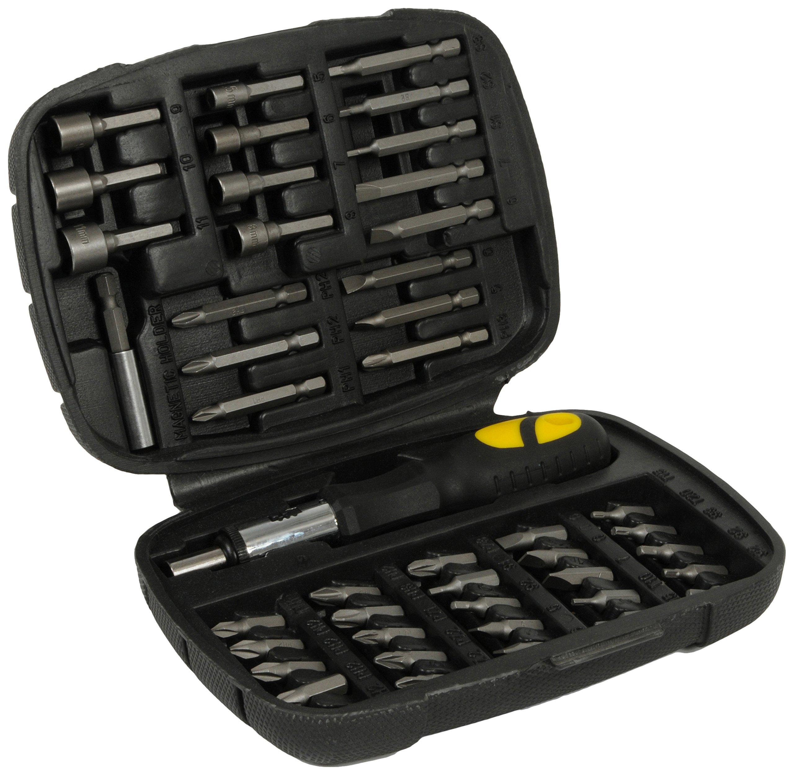 Kinzo Kit Set 45 Pezzi Cacciavite Cacciaviti Chiavi a Cricchetto a Bussola, Magnetico Con Punte