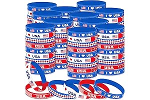 200 Pcs American Flag Silicone Bracelets: A Patriotic Tribute for Independence Day