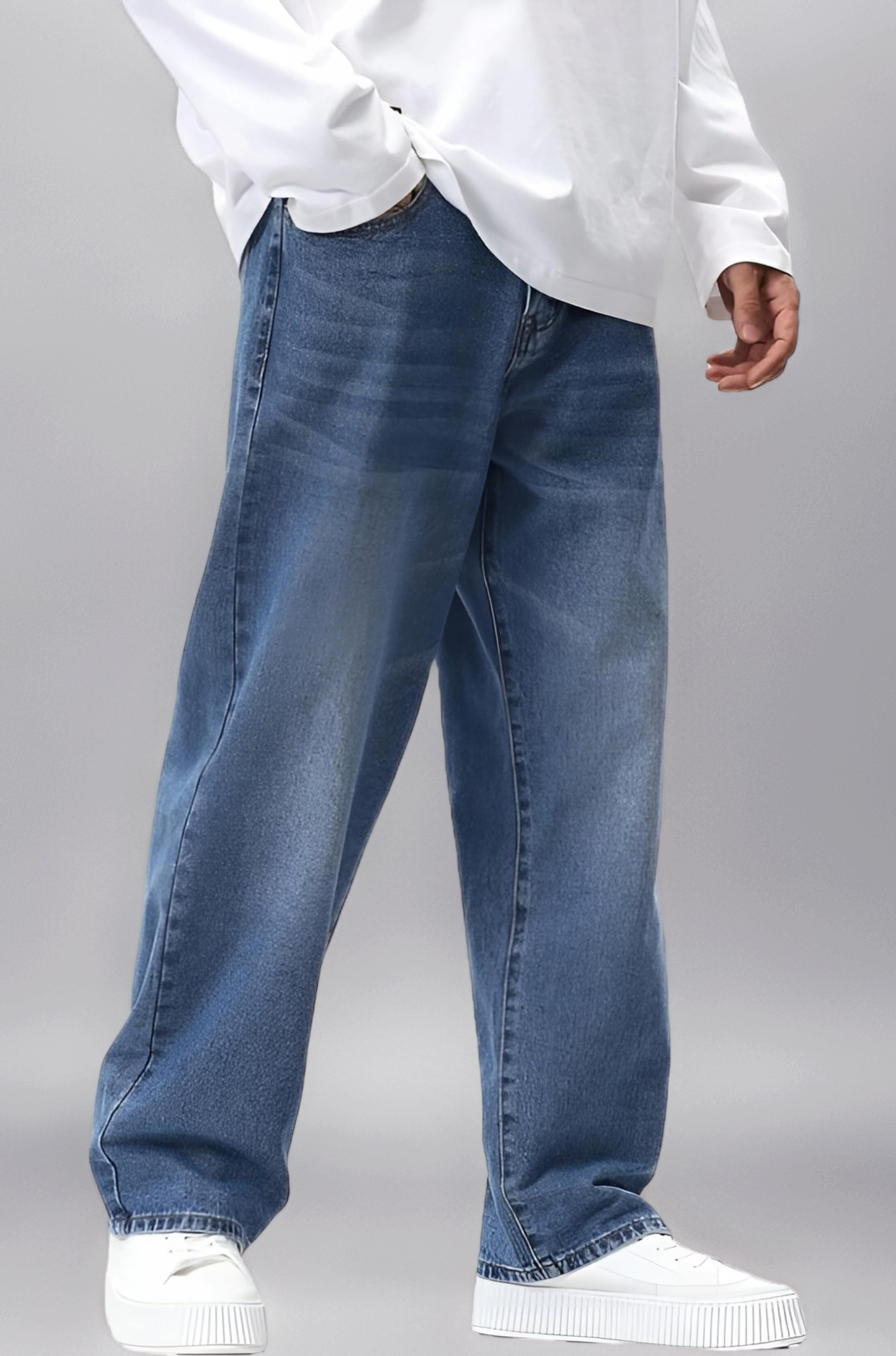 Ben Martin Men Jeans || Baggy Fit Jean's for Man || Loose Fit High Rise Denim || Stretchable Casual Wear Jean,s || Dance Rap Rapping Style Pant for Men || Denim Cotton Jeans (0)