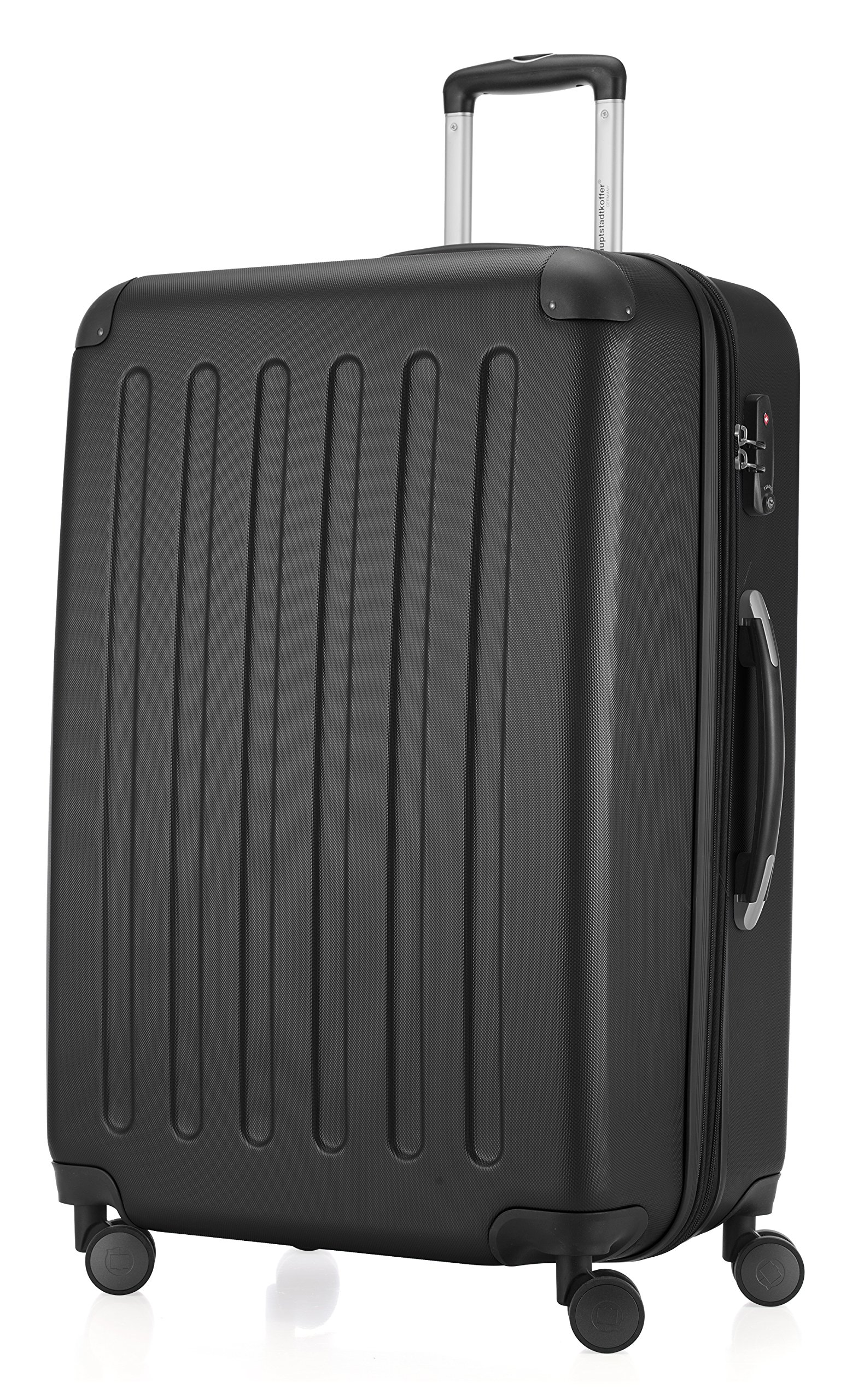 Hauptstadtkoffer Spree - Großer Hartschalen-Koffer, TSA, 4 Doppel-Rollen, Trolley, Rollkoffer, Reisekoffer, Volumenerweiterung, 75 cm, 119 Liter, Schwarz - 4