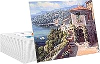 Vista 5 de FIXSMITH Tableros de lienzo para pintar de 8x10 pulgadas, paquete súper valor de 24 lienzos para pintura, paneles de lienzo en blanco, 100% algodón