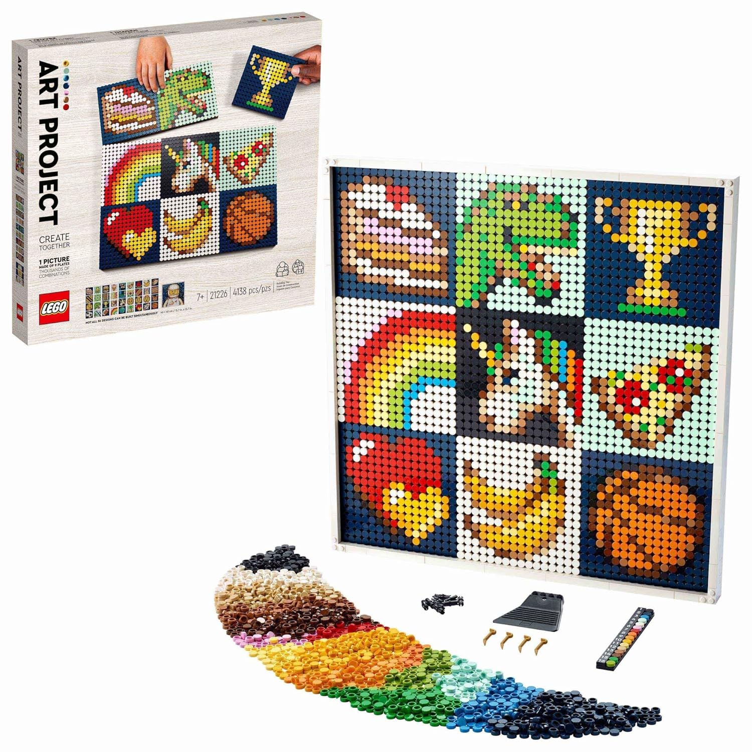 LEGO Art Art Project Create Together 21226 Building Kit A Great Creative Opportunity to Make Fun Wall Art