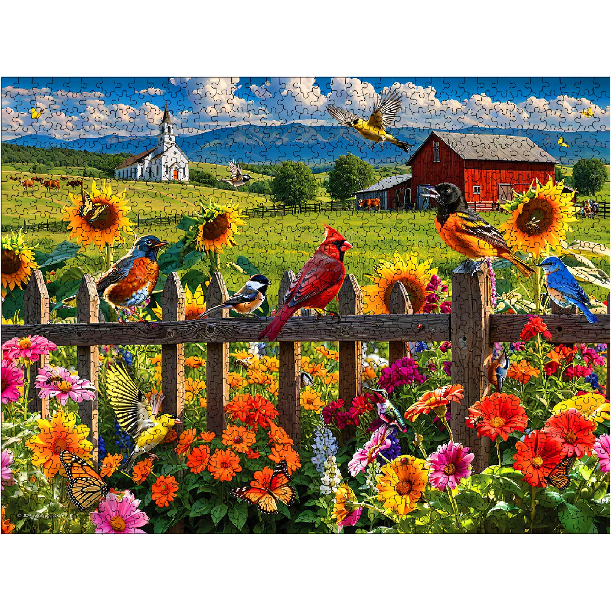Amazon.com: White Mountain 500 Piece Jigsaw Puzzle Spring Flower