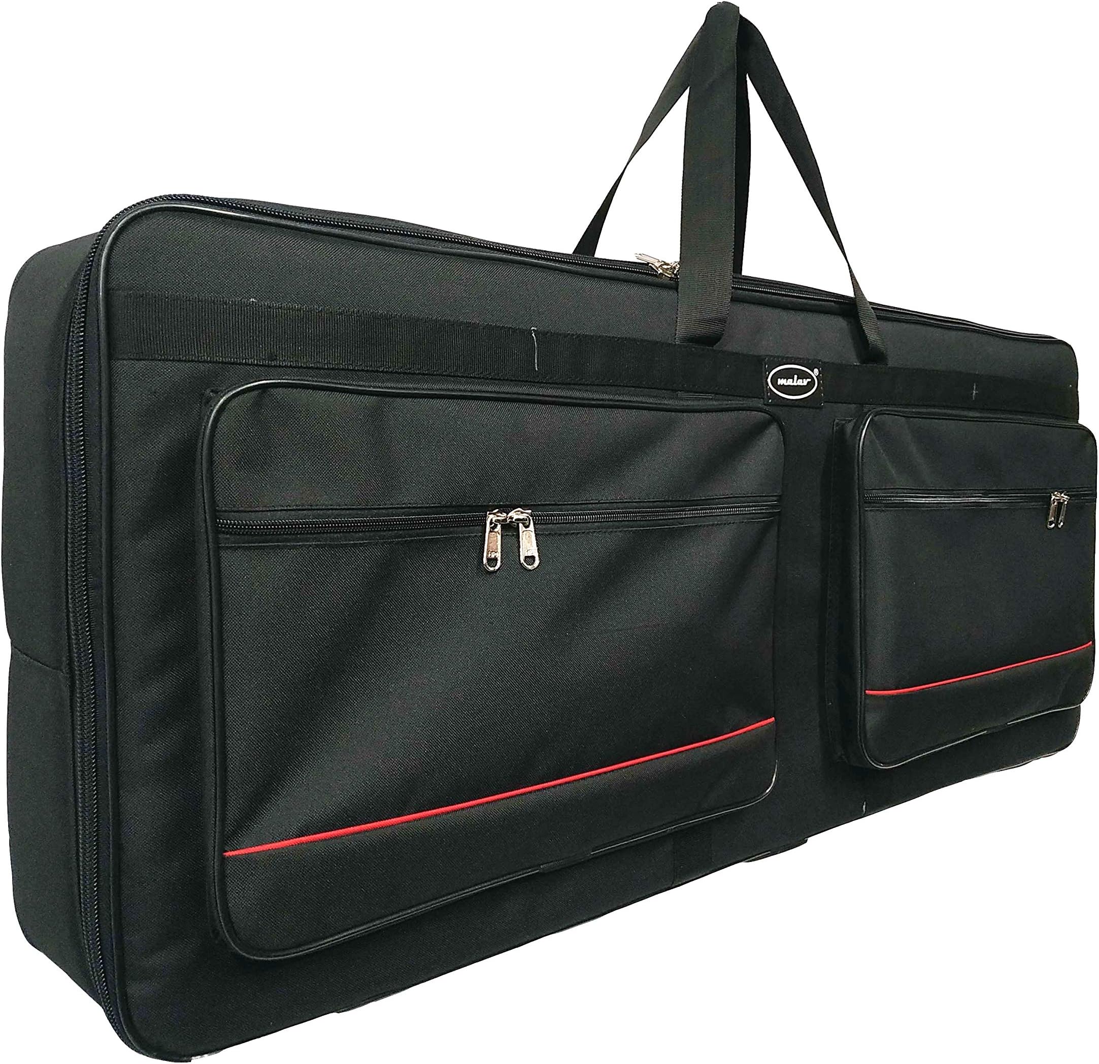 Yamaha PSR-S975, PSR-S970, PSR-S950, PSR-S910, PSR-S900 Digital Synthesizer Keyboard Heavy Duty Thick Padded Cover Carry Bag with Shoulder Straps & Waist Belt