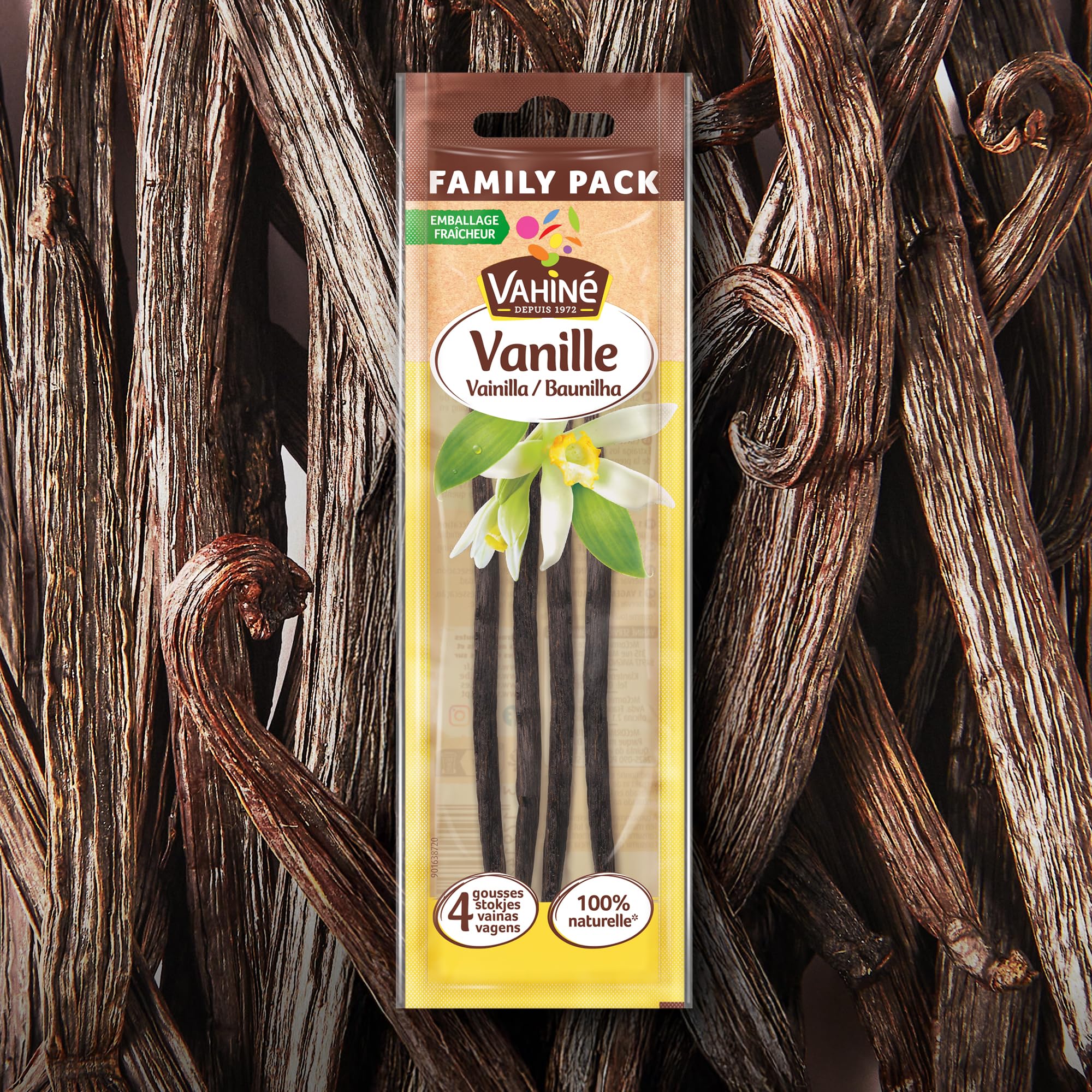 Vahine Vanille 4 gousses 4 count x 12