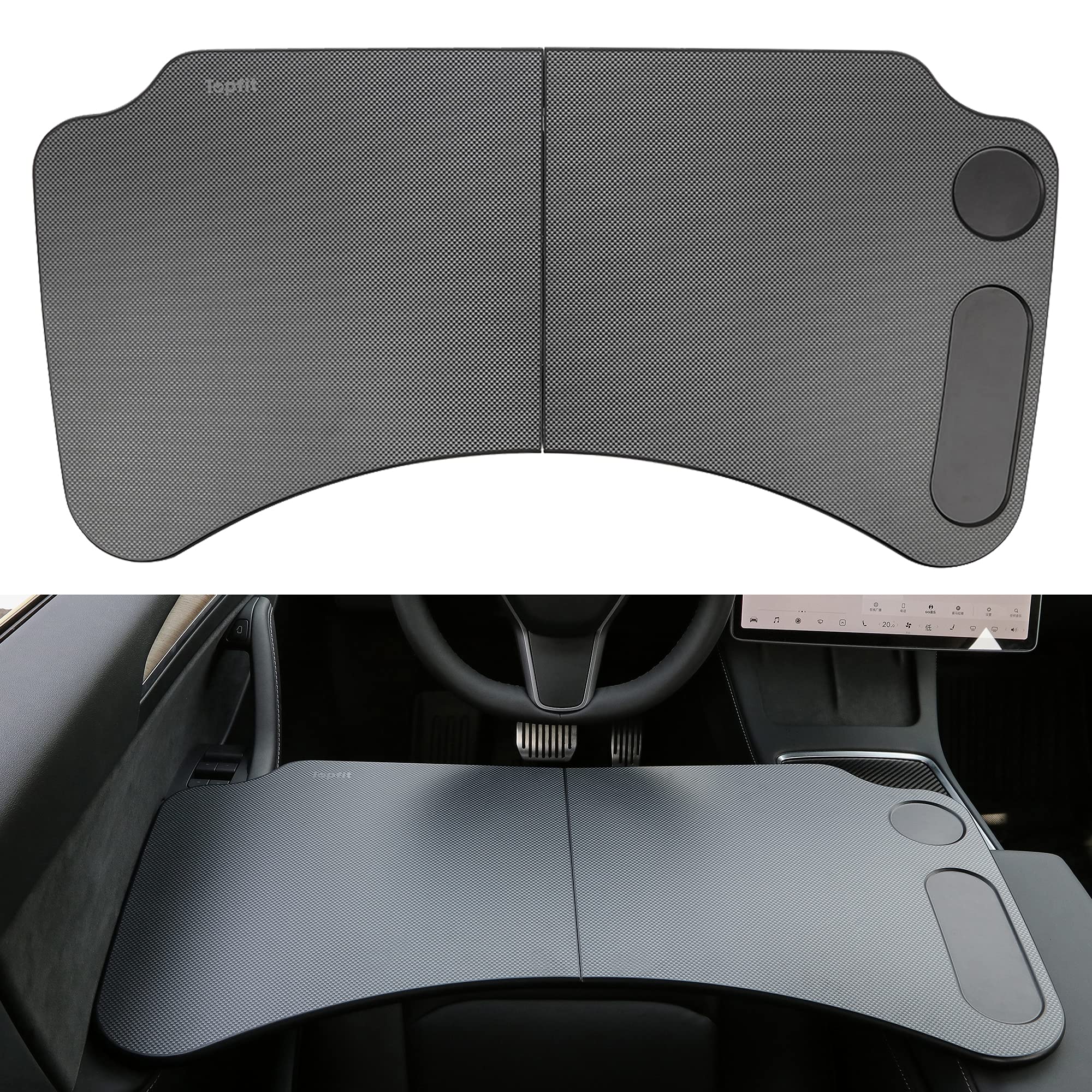 Topfit Car Portable Laptop Desk For Model 3 Model Y Auto Table Steering 