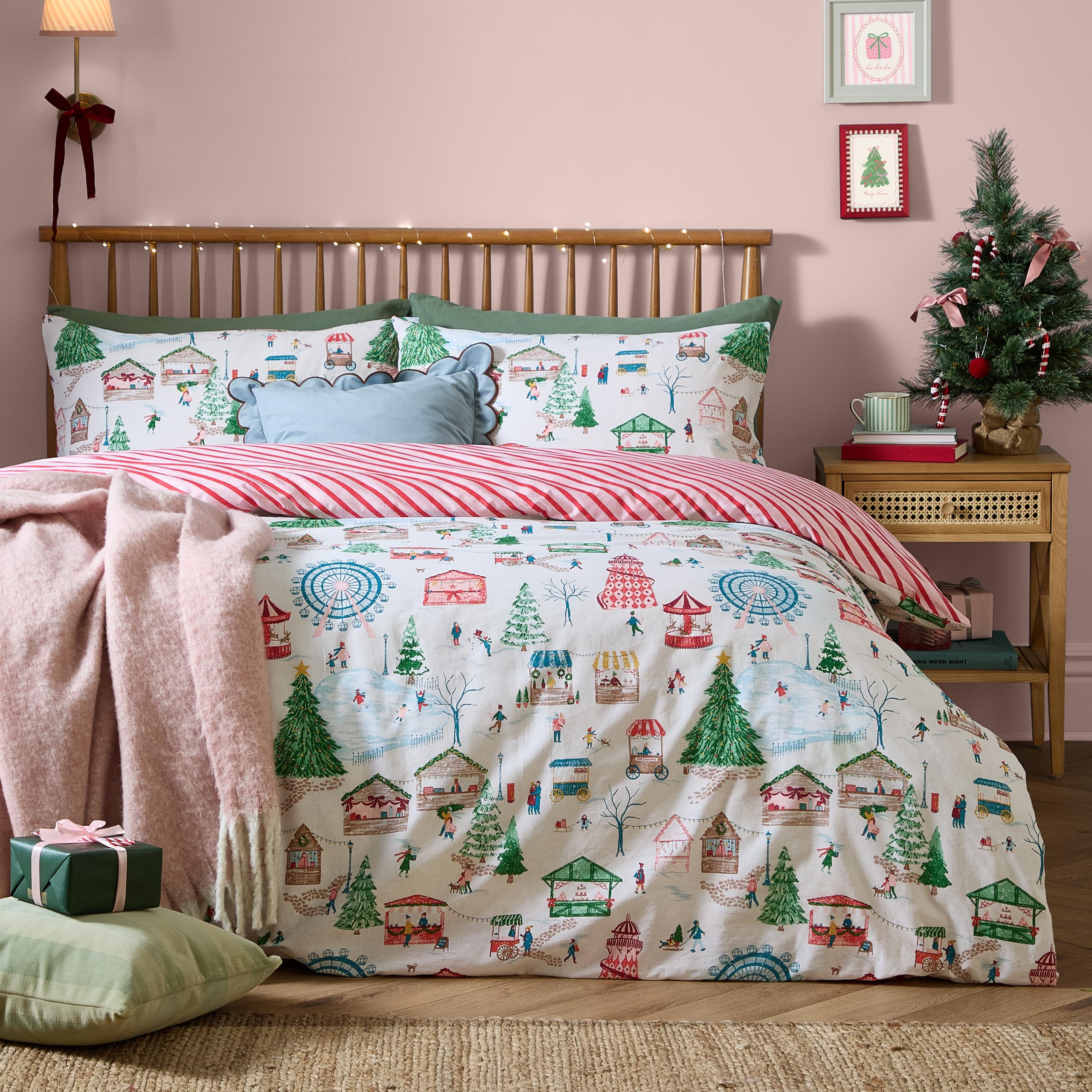 furn. Winter Wonderland Duvet Cover Set (Multicolour - Single)