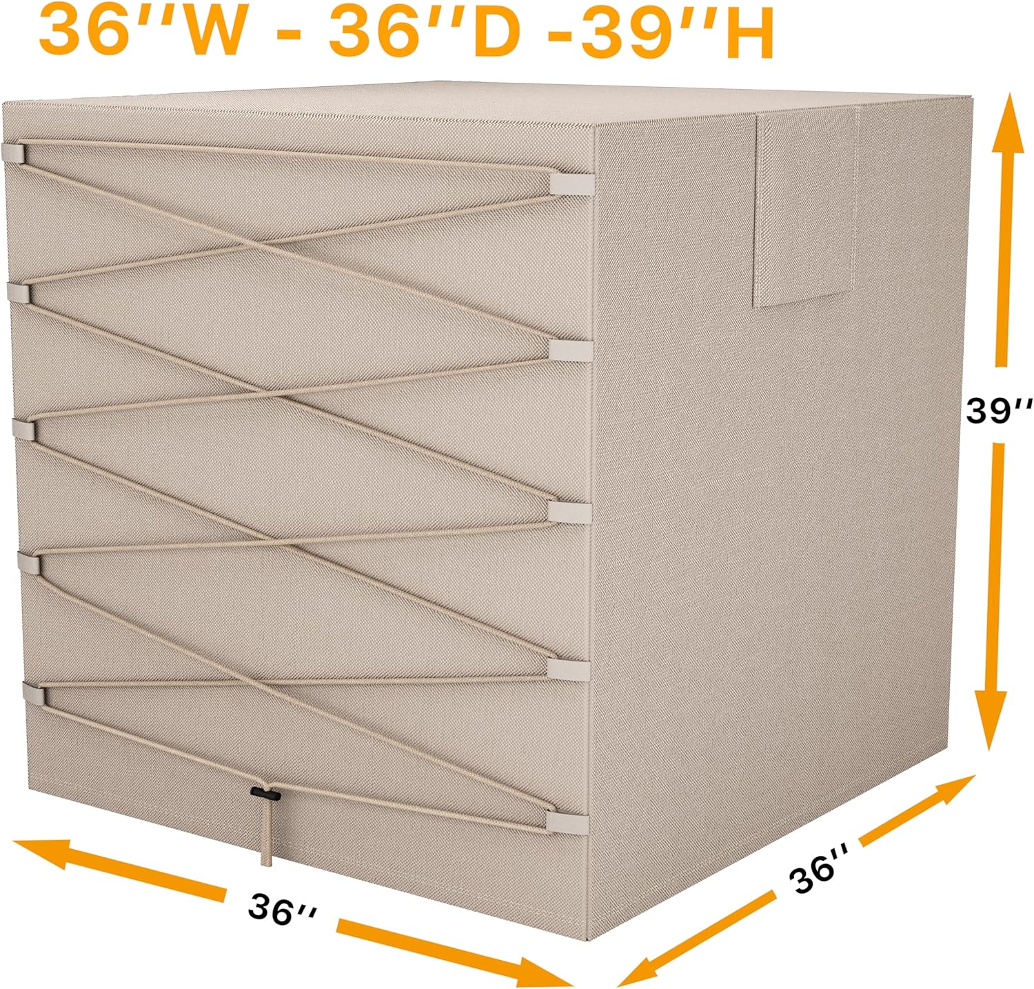 Air Conditioner Cover For Outside Units - Central AC Unit Covers - Dual Shoelace Drawstring For Snug Fit
