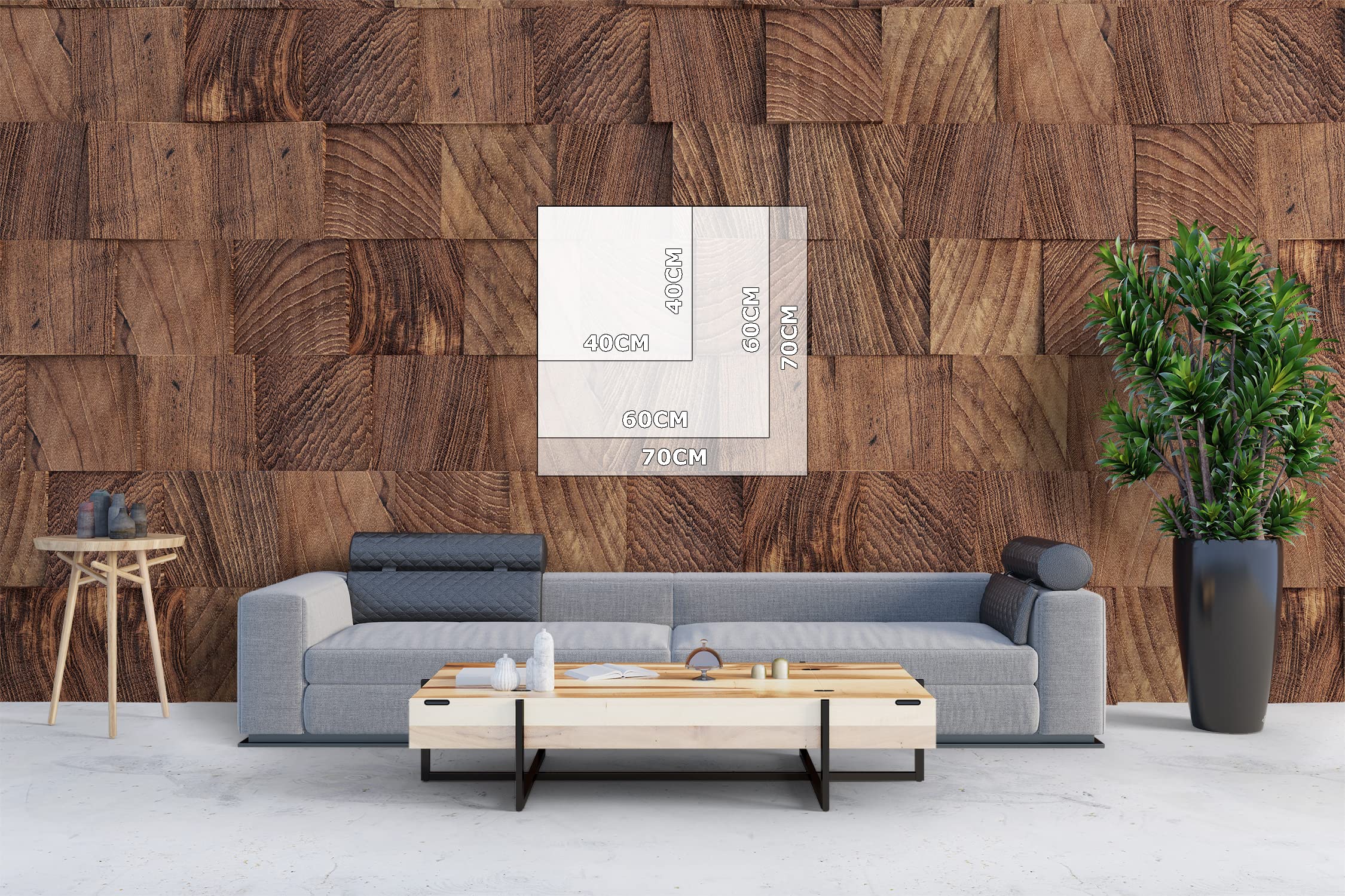 Café de la mañana en el trabajo Formato: 70 x 70 cm como lienzo, diseño listo enmarcado en marco de madera real, impresión digital de alta calidad con marco
