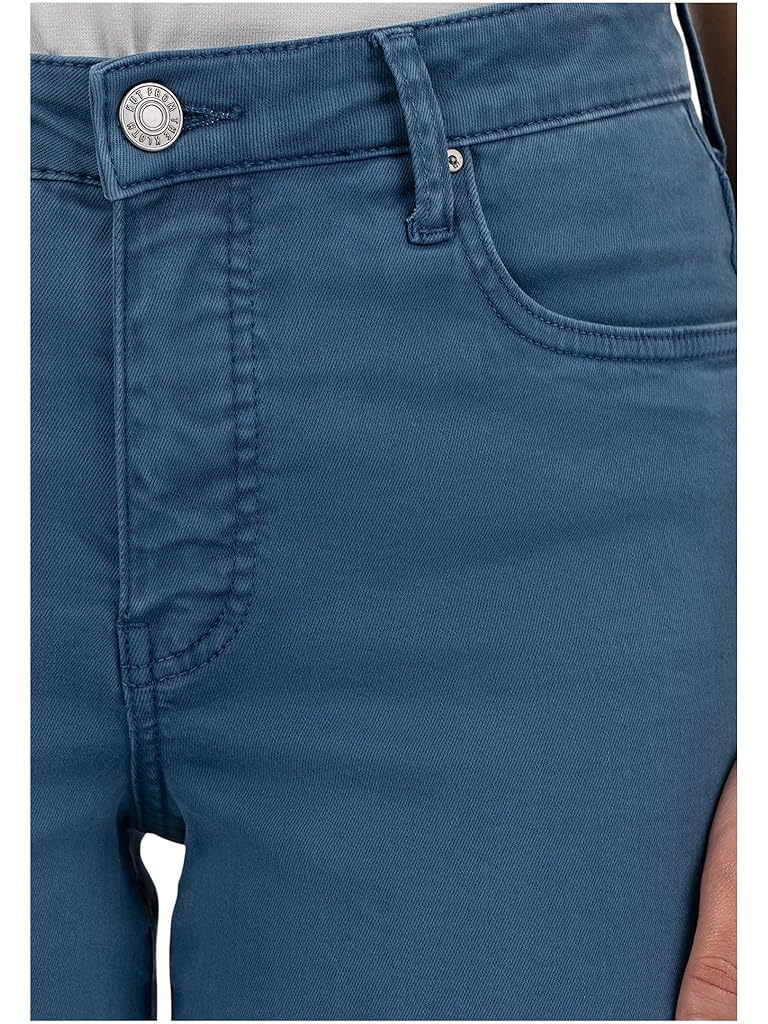 Blue KUT from the Kloth Kelsey High Rise Fab Ab Ankle Flare With Raw Hem