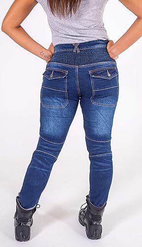 Miniatura 5 de Fashio - Pantalones de mezclilla para mujer con protección para piernas y cadera