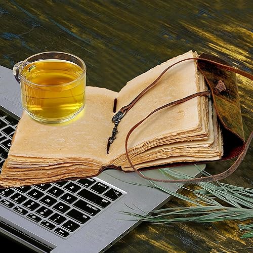 Miniatura 2 de cuero Diario vintage de cuero con brújula, diario encuadernado a mano con borde de cubierta, cuaderno de bocetos de cuero, gran regalo para hombres