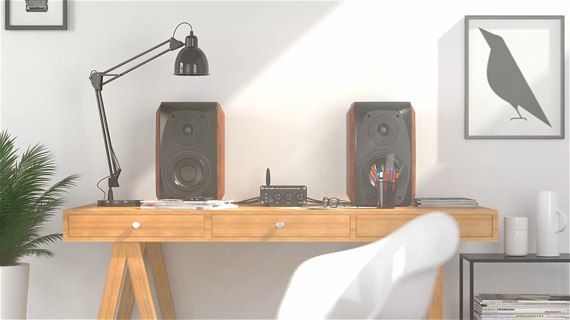 Fosi Audio BT20A Bluetooth 5.0 パワーアンプ 2.0CH ステレオ