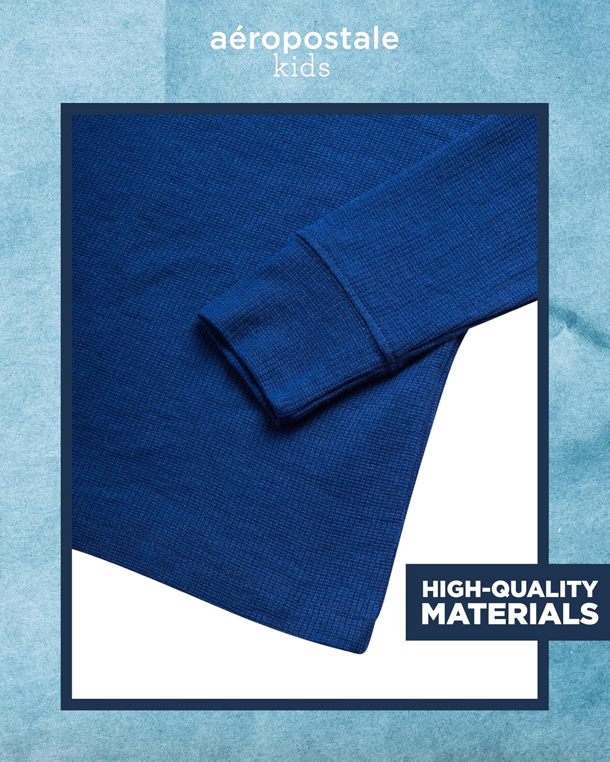 AEROPOSTALE Boys Long Sleeve Shirts - Crew Neck Boys Long Sleeve Waffle Knit Shirt Kids Tops Basic Tee (Sizes: 8-16) - Image 4