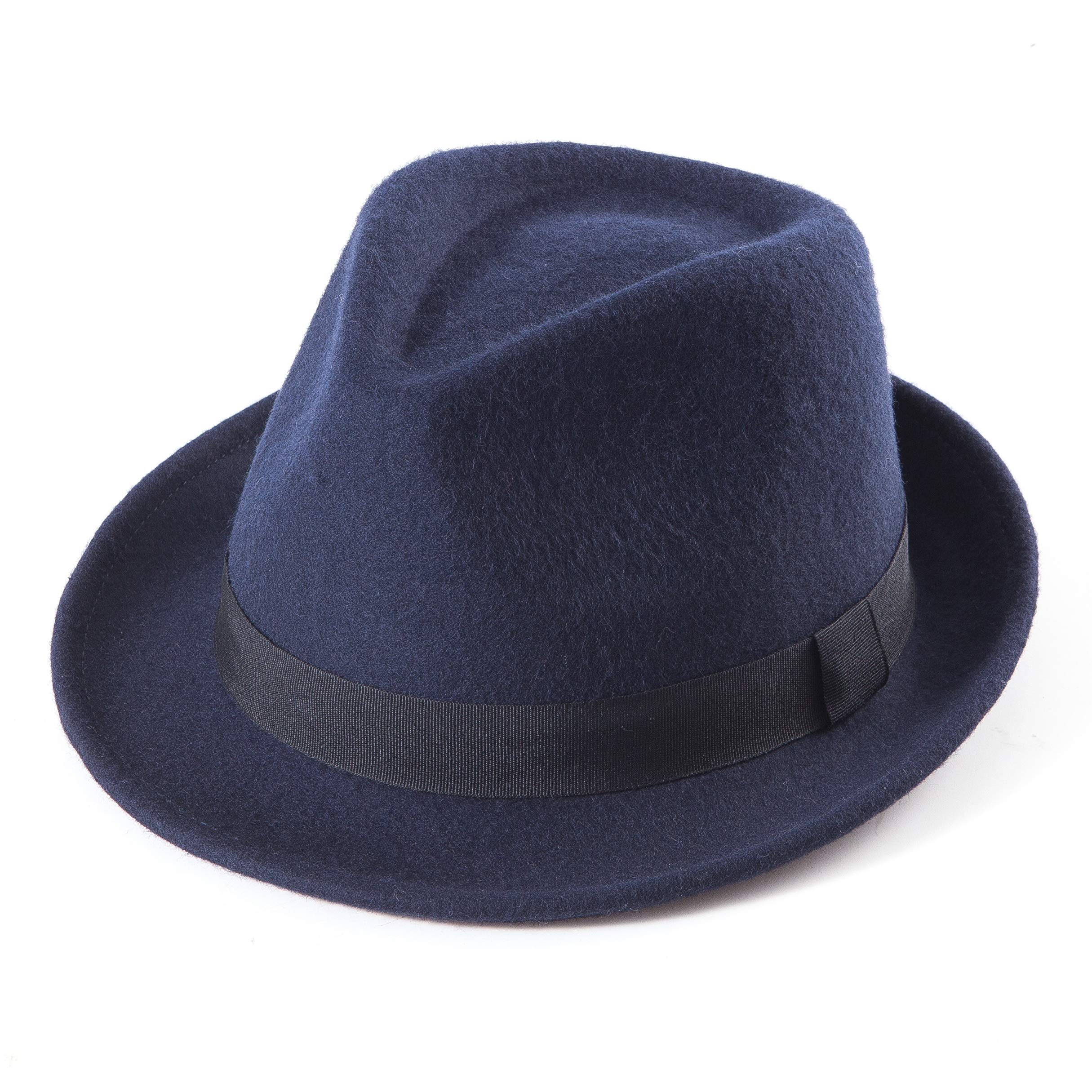 LADYBRO Straw Trilby Fedora Hat for Men Women 1920s Wool Felt Panama 7 1/4