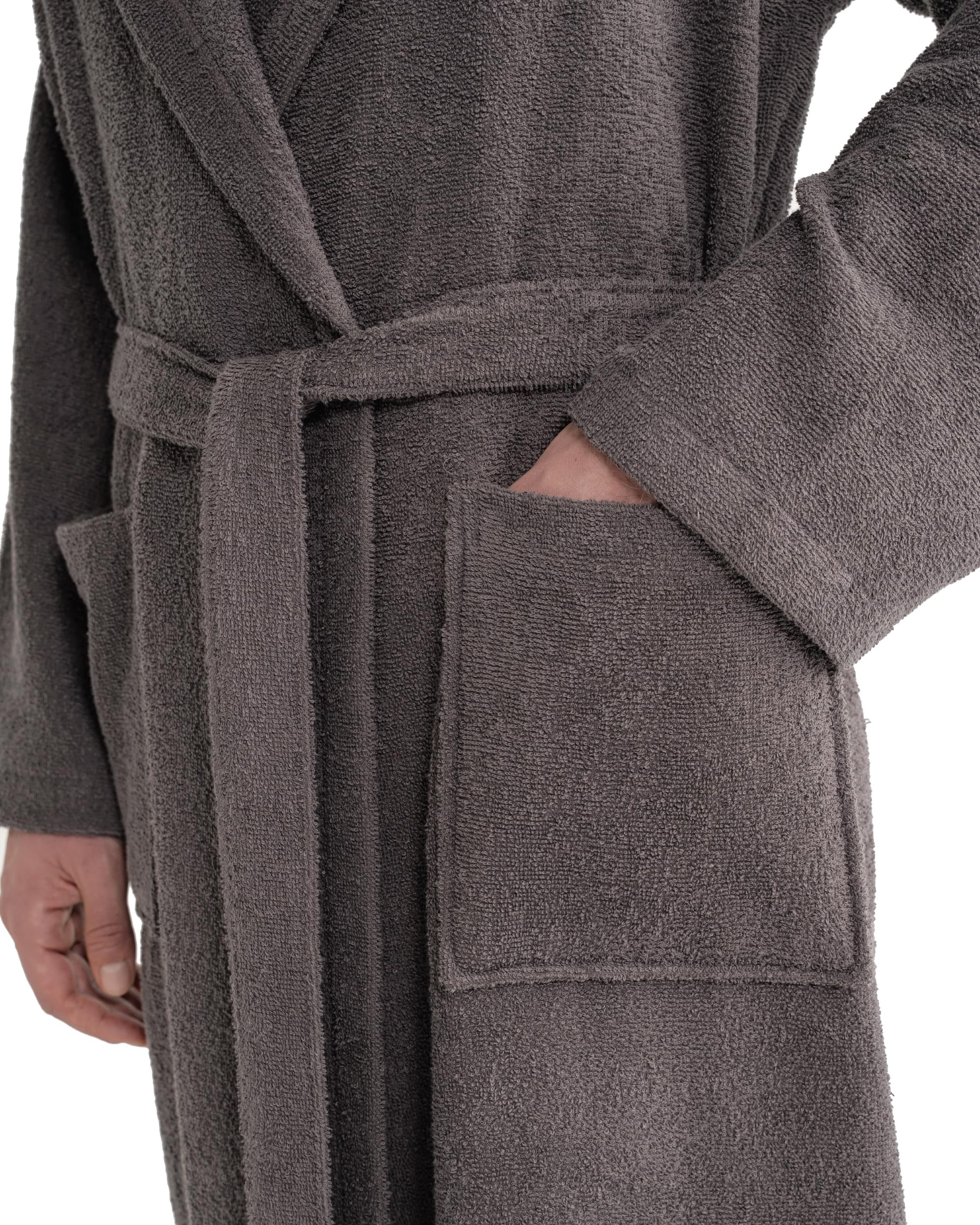 Twinzen Accappatoio Uomo Spugna con Cappuccio 100% Cotone - Morbido, Assorbente, Certificato Oeko-Tex