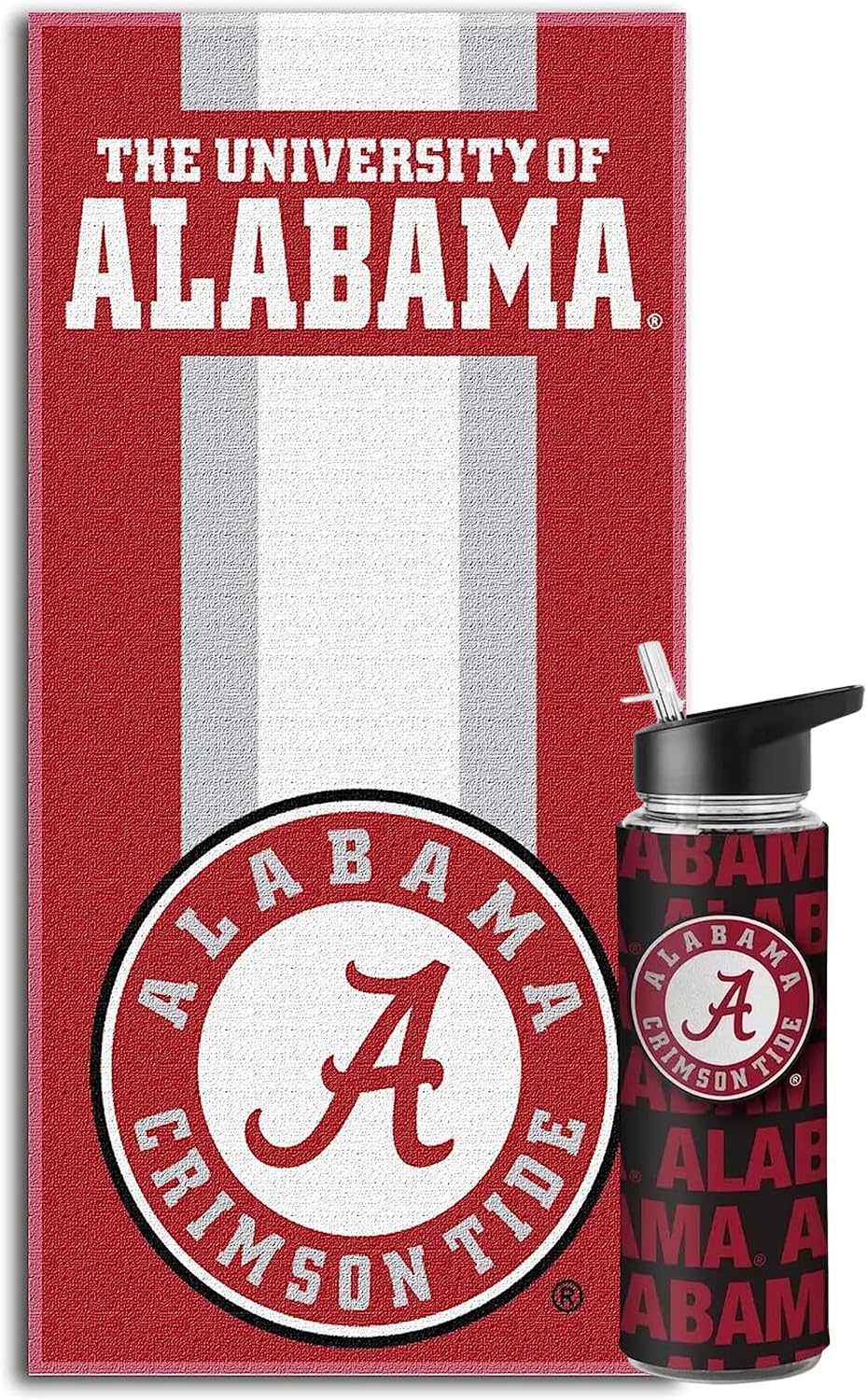 Boelter Brands Licensed NCAA Collegiate Fan Bundle Includes Water Bottle and Beach Towel