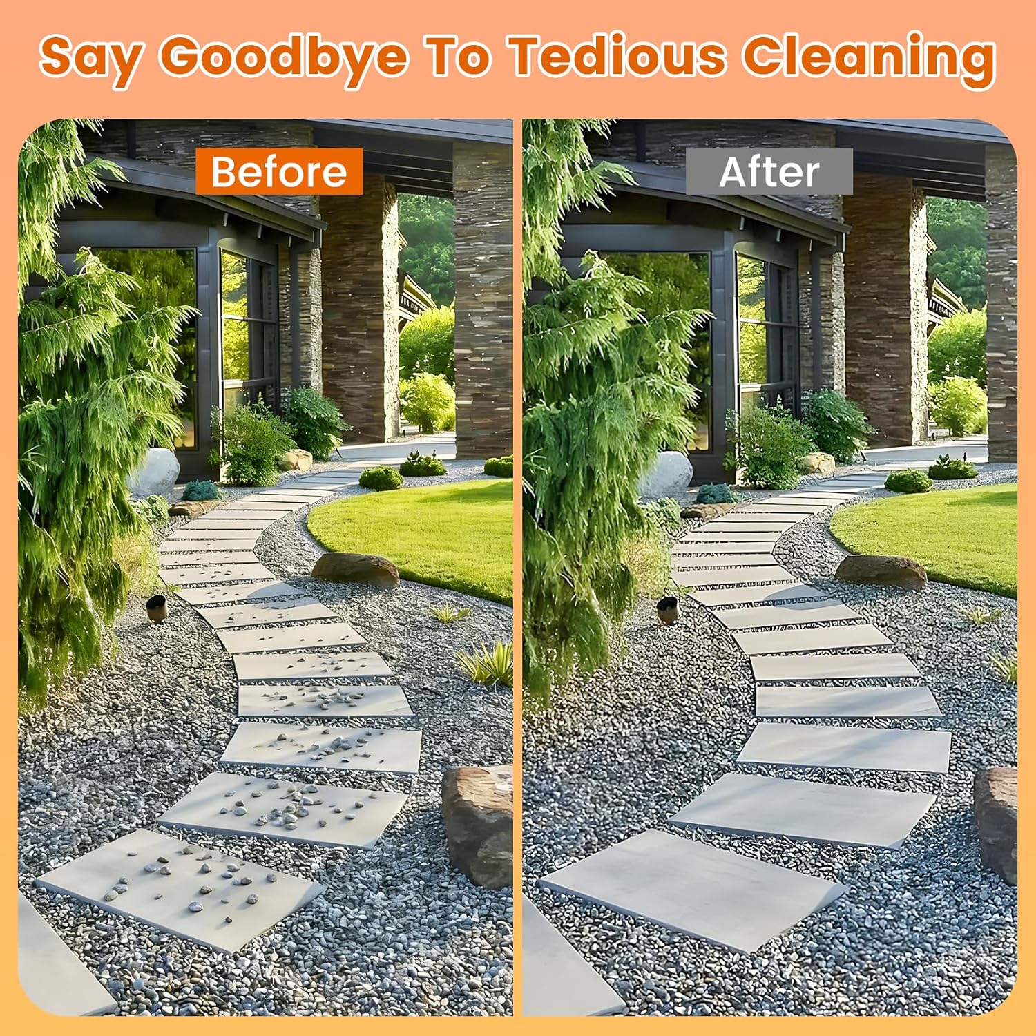 Mulch Glue for Landscaping, Yard Rock Glue 1.1 Gallon, Superior Mulch Stabilizer for Outdoor Garden, Pea Gravel, Playground