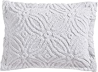 Vista 11 de Beatrice Home Fashions Colcha de Chenilla con Patrón Wedding Ring, Full, azul