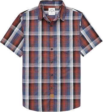 Dubinik Mens Short Sleeve Button Down Shirts Soft Breathable Summer Vintage Regular Fit Lightweight Mens Casual Shirt