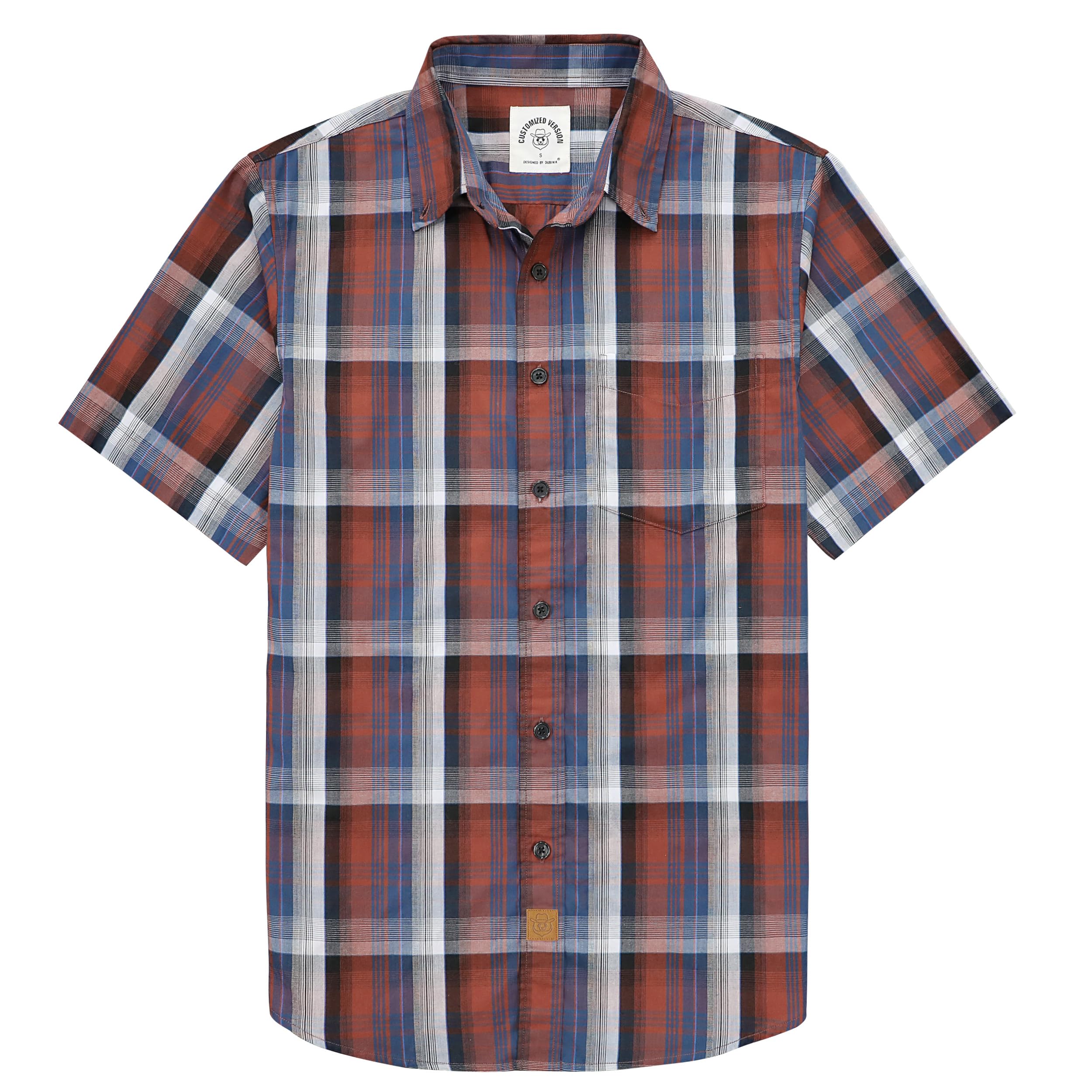 Dubinik® Short Sleeve Shirts for Men Soft Breathable Summer Button Down