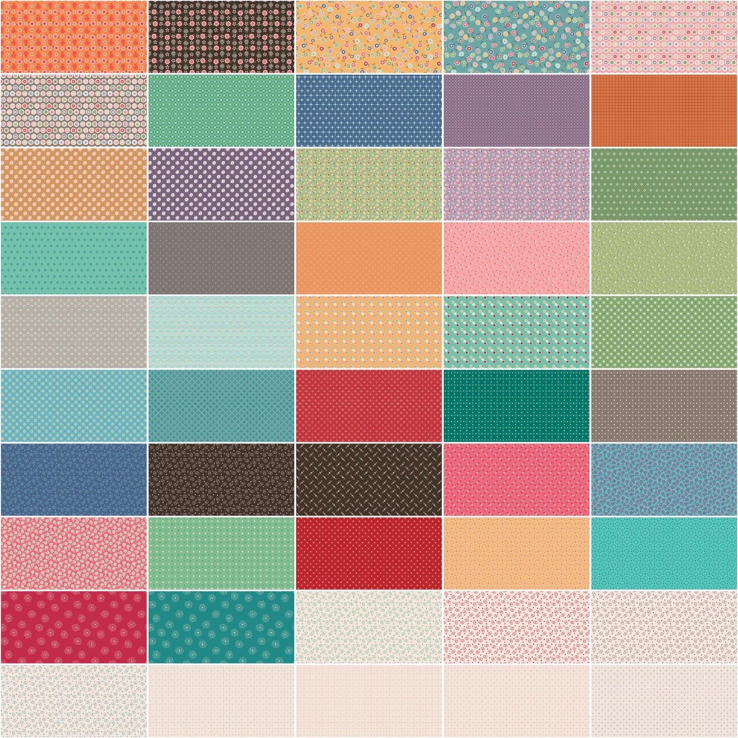 Lori Holt Bee Dots Rolie Polie 40 2.5-inch Strips Jelly Roll Riley Blake Designs RP-14160-40