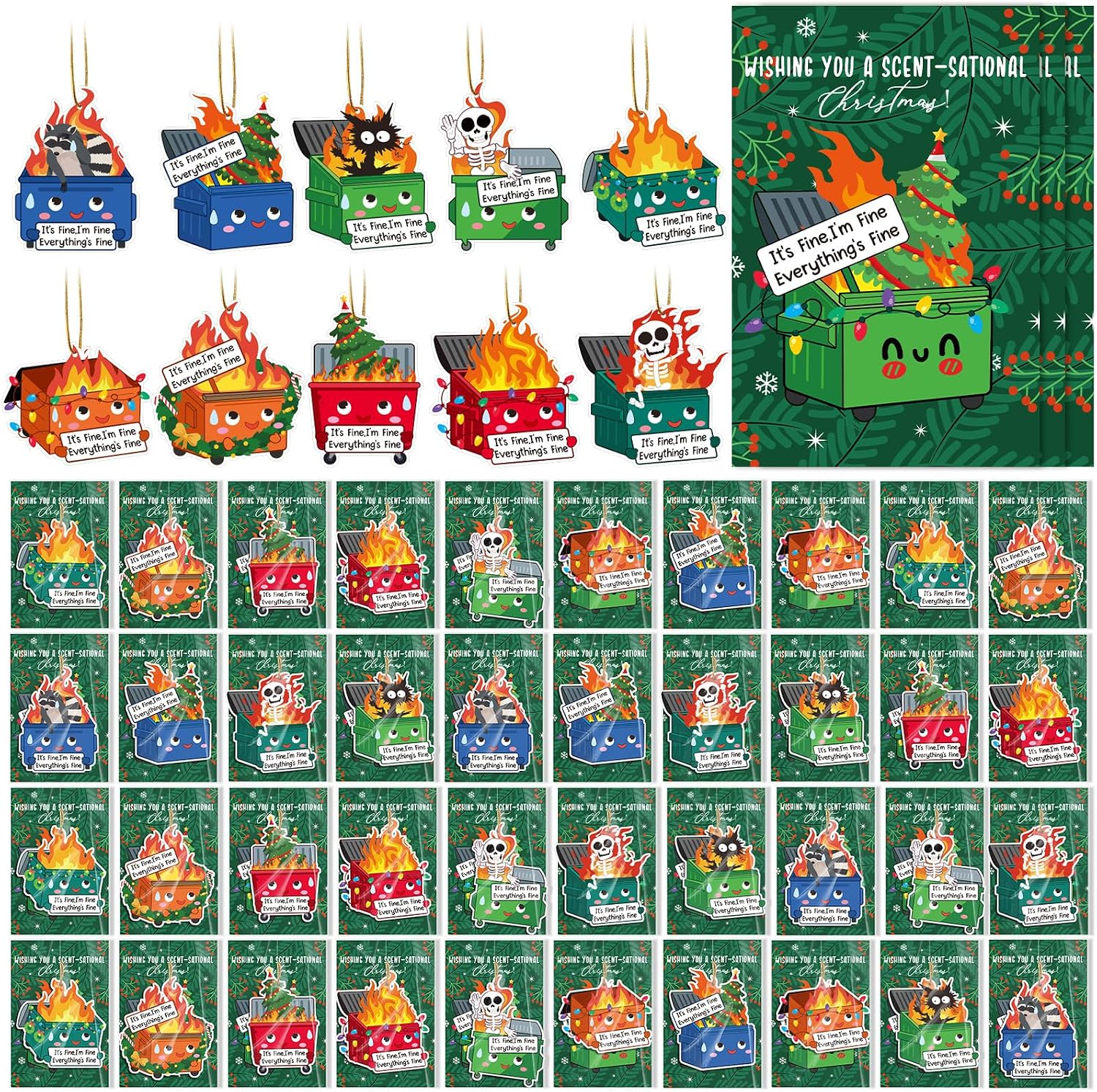 40 Sets de Ambientadores Colgantes con Aroma y Tarjetas miniatura 1
