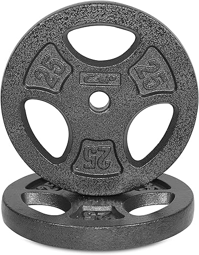 Miniatura 1 de WF Athletic Supply Placa de agarre estándar de hierro fundido de 1 pulgada para entrenamiento de fuerza, tonificación muscular, pérdida de peso y
