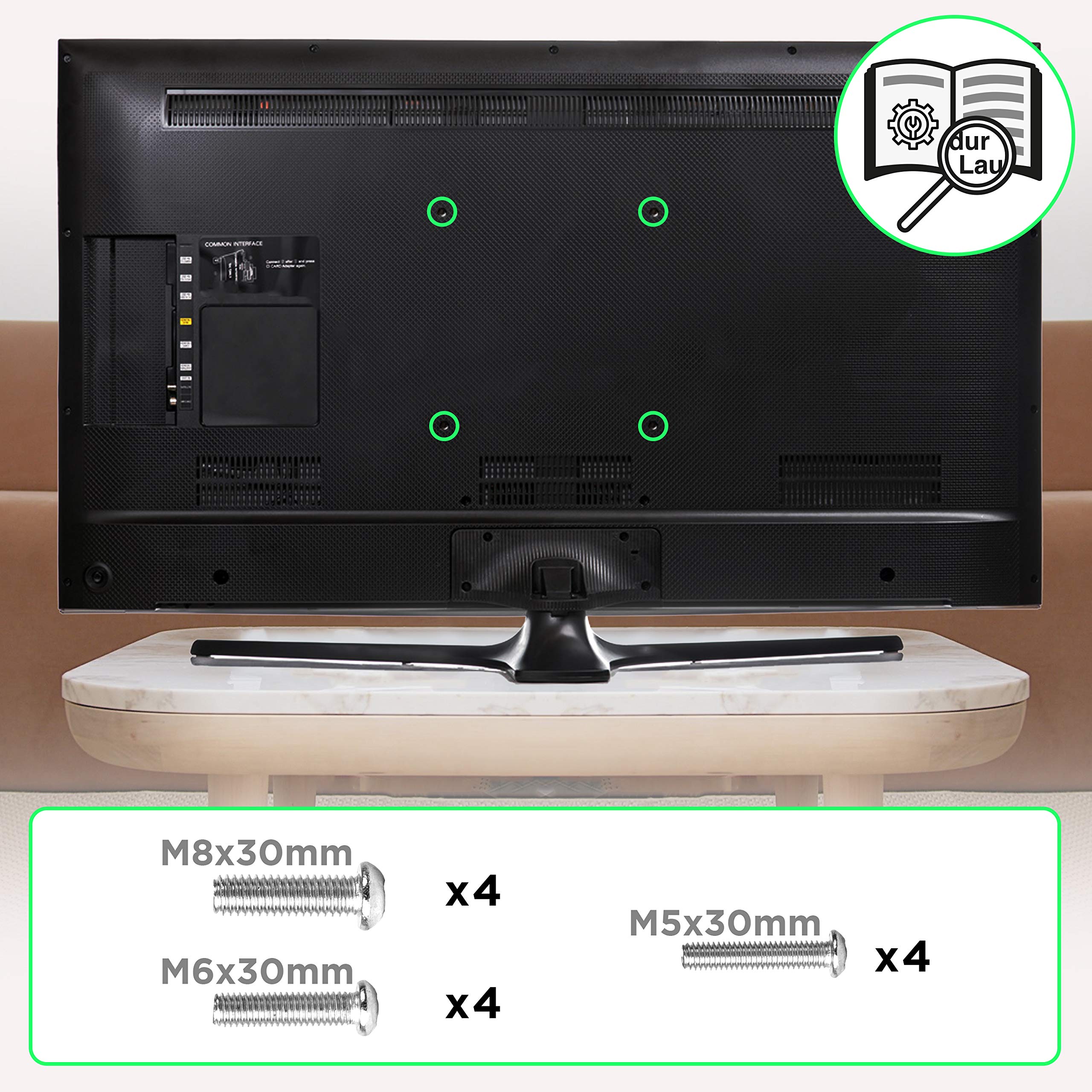 Duronic TVB123M Uchwyt ścienny do TV 32 - 60" o niskim profilu | montaż telewizora blisko ściany | uniwersalny | uchylny | maksymalny udźwig 40 kg | maksymalna VESA 600 x 400 | rozszerzalny uchwyt