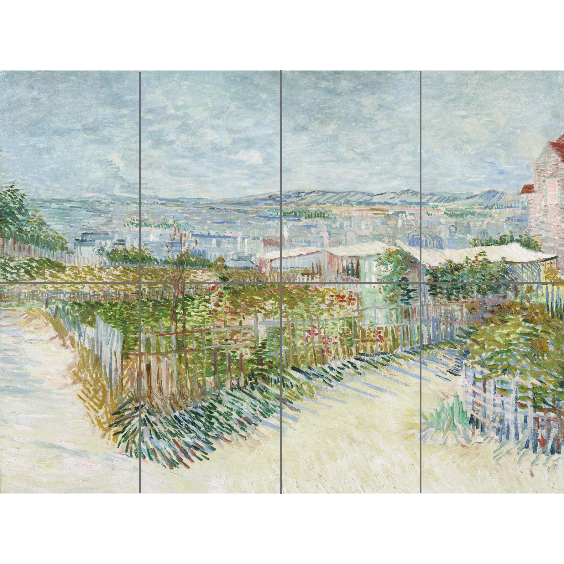 Artery8 Van Gogh Montmartre Achter De Moulin De La Galette XL Giant Panel Poster (8 Sections)