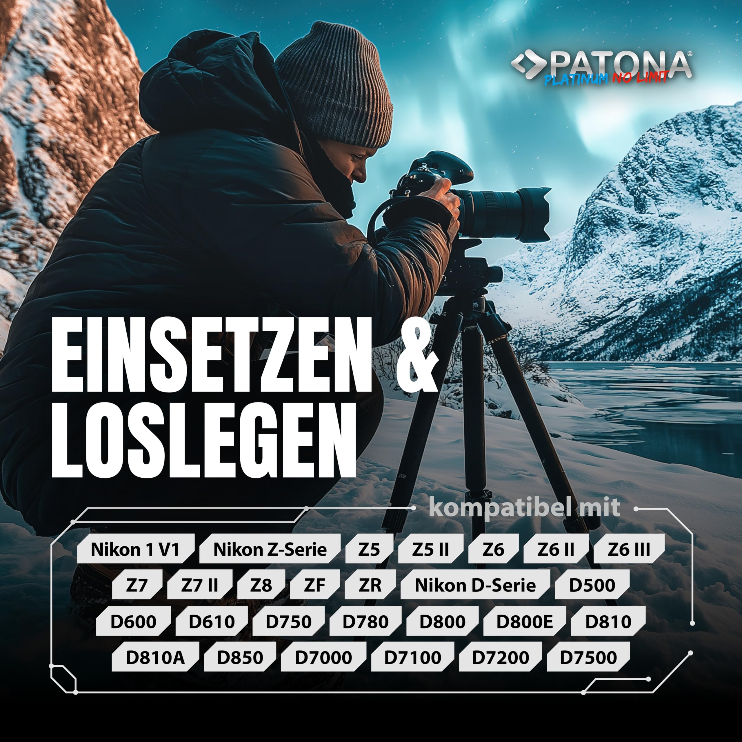 PATONA 2X Protect USB-C Akku Ersatz für Nikon EN-EL15c EL15b EL15 2600mAh