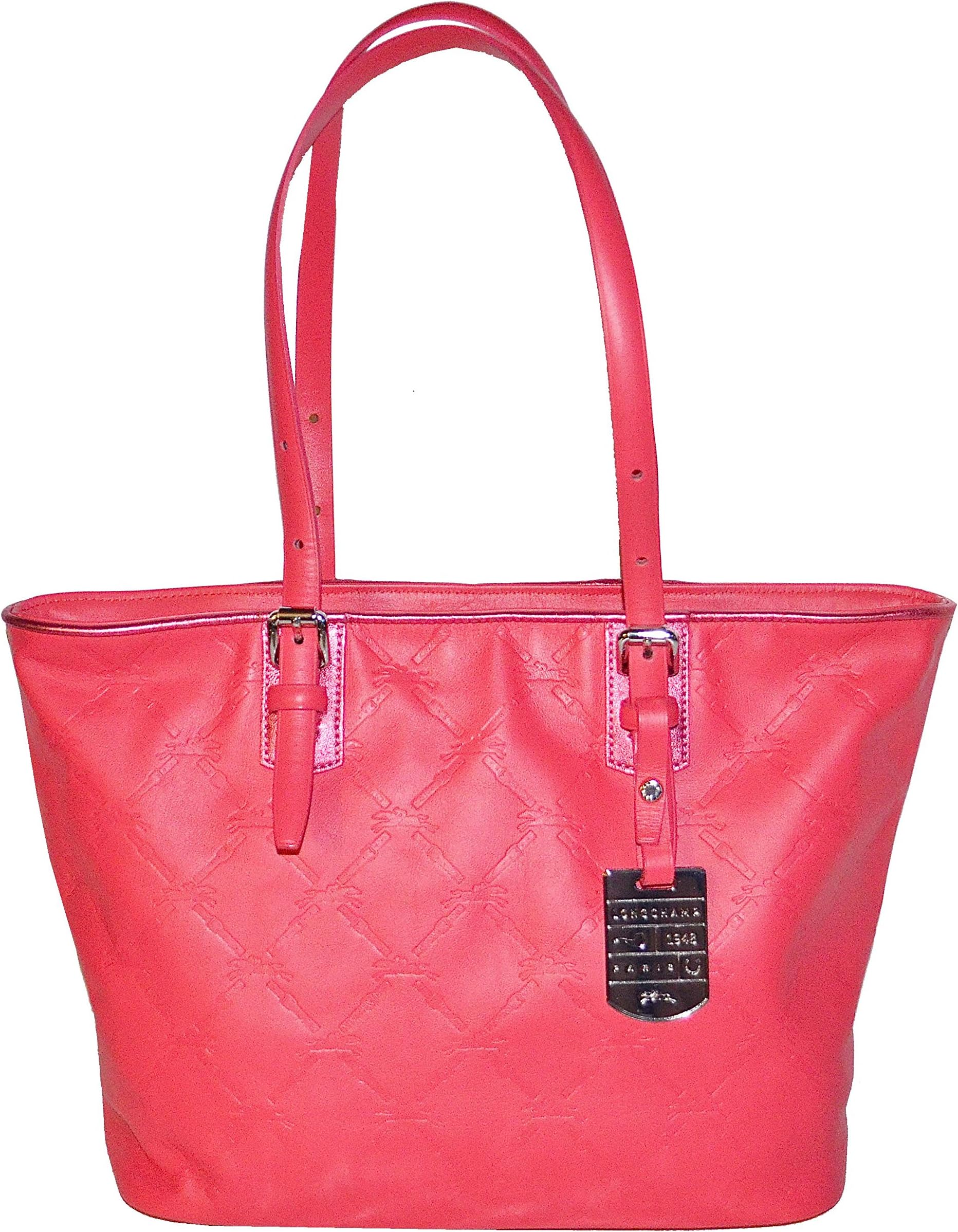 Longchamp Lm Cuir Small Tote Pink Bag Leather Handbag Purse Handbag