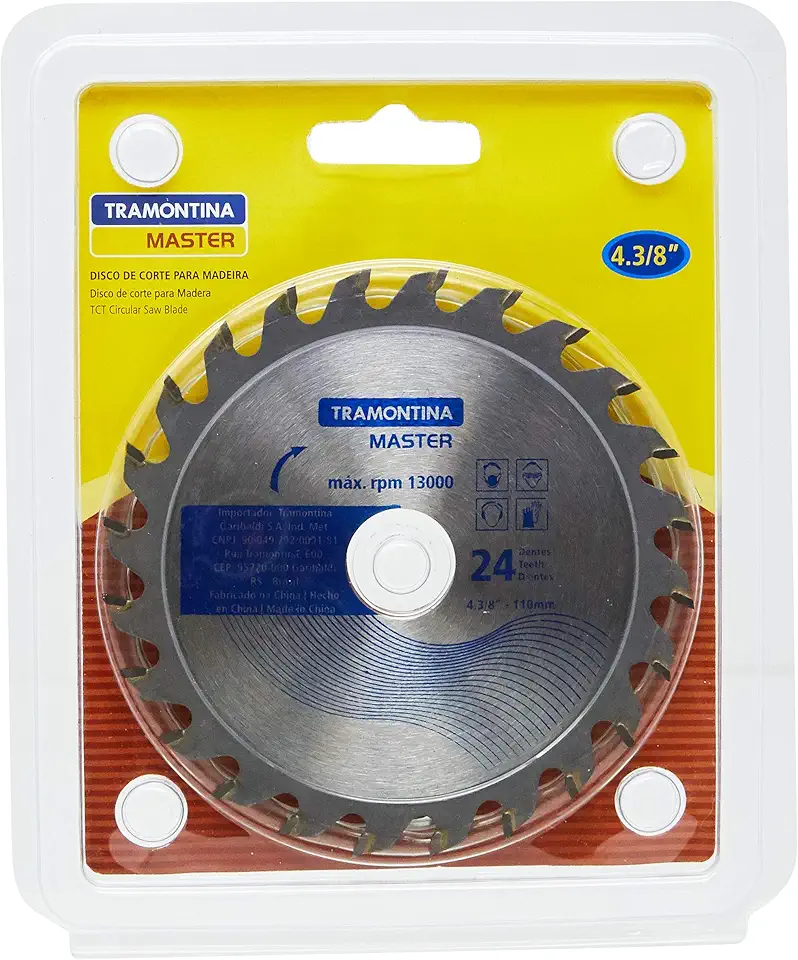 Tramontina 42633101, Disco Corte para Madeira 4.3/8''