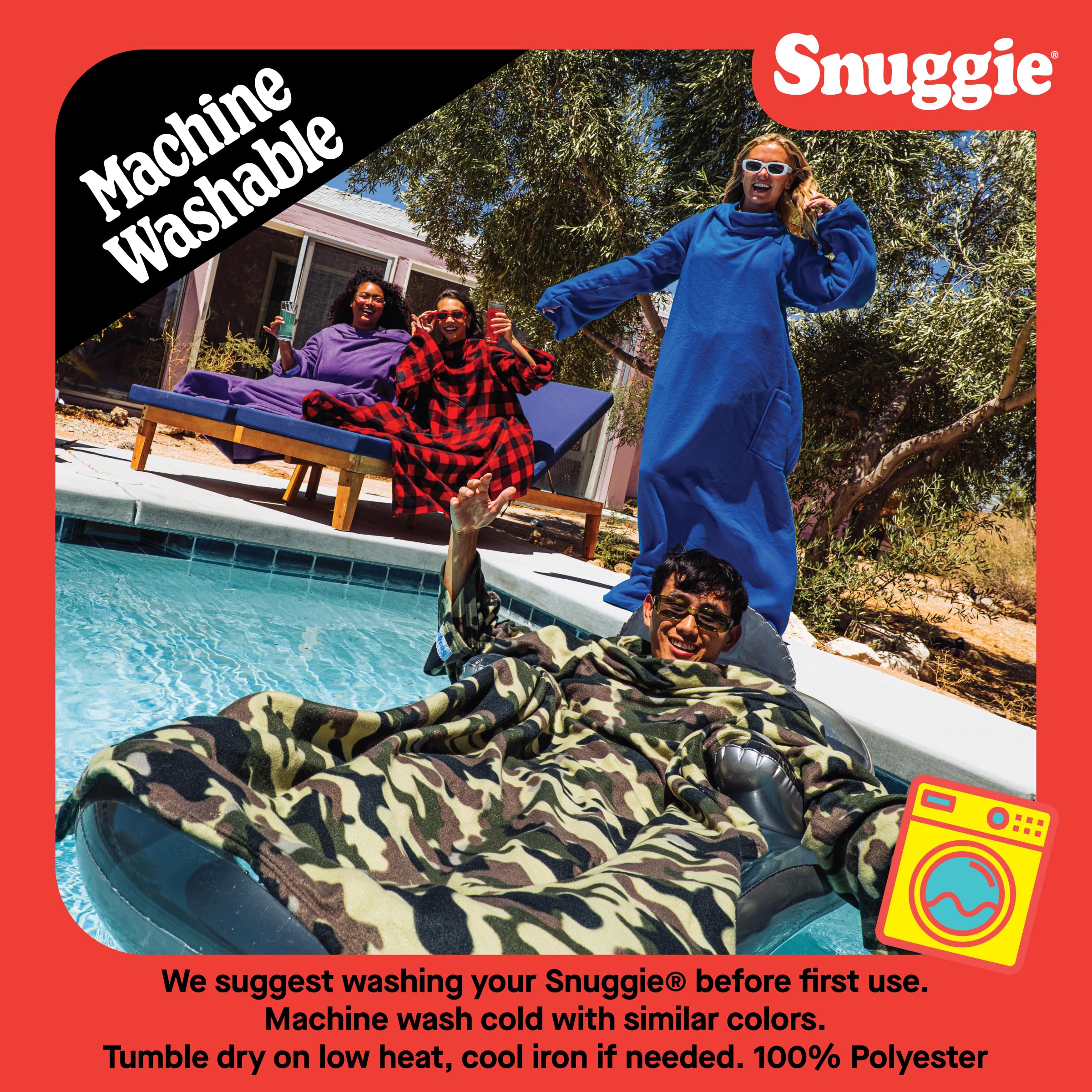 Snuggie The Original Wearable Blanket With Sleeves & Pockets | Fleece, Throw for — product photo