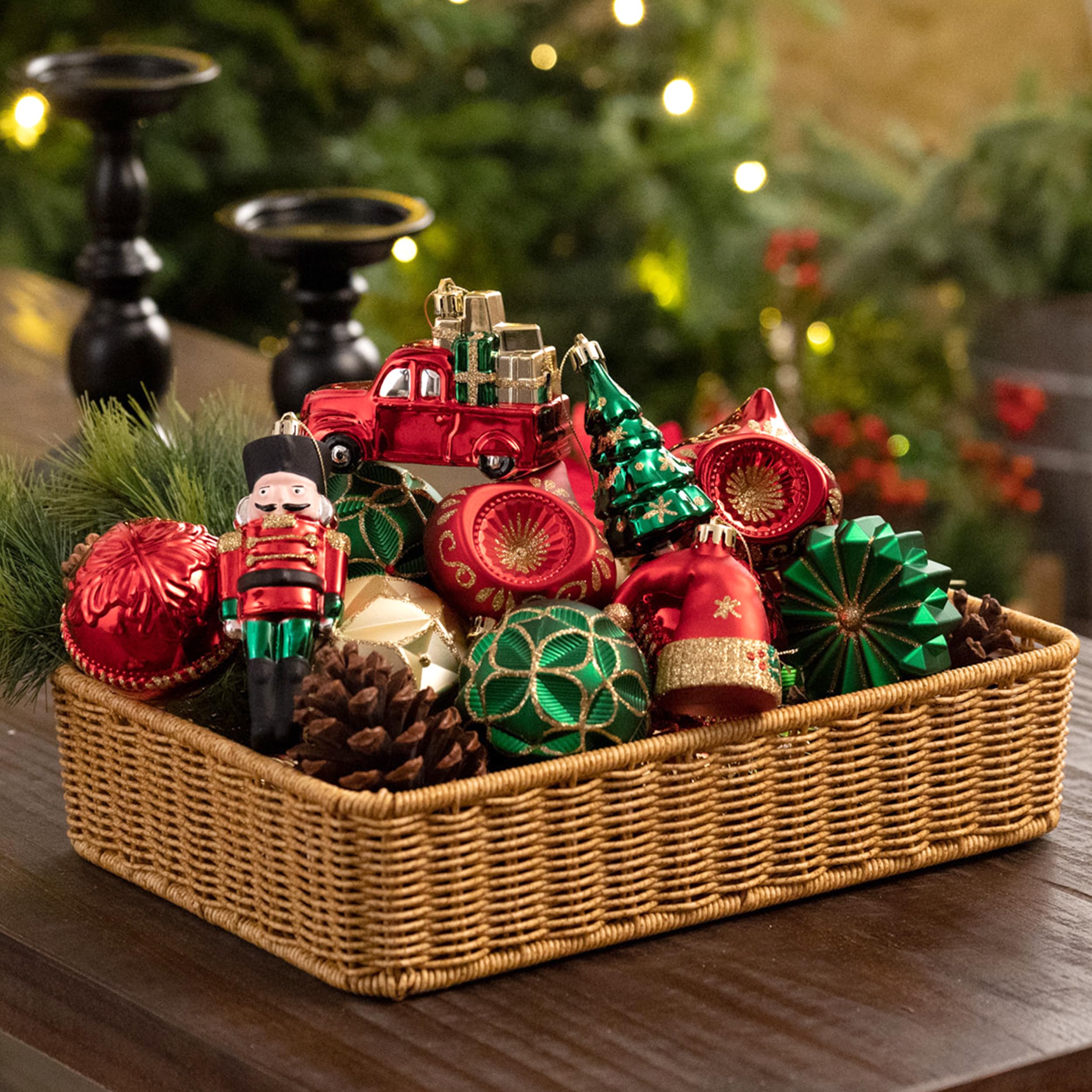 Amazon.com: Valery Madelyn Christmas Tree Decorations Set, 80ct