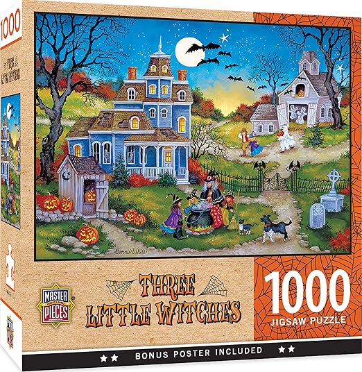 MasterPieces 1000 Piece Halloween Jigsaw Puzzle - Three Little Witches - 19.25"x26.75"