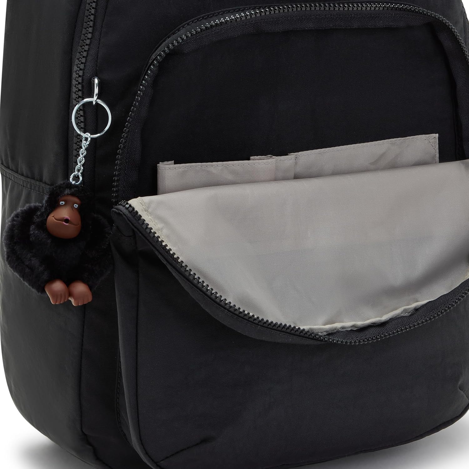 Kipling Women's Seoul 15" Laptop Backpack, Durable, Roomy with Padded Shoulder Straps, Built-In Protective Sleeve, Black Tonal Cu, 12.75''L x 17.25''H x 8''D - Image 5