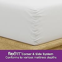 Vista 6 de Protector de colchón Aller-Ease para protección, comodidad y equilibrio de temperatura, Poliéster & Mezcla de poliéster, Blanco, gemelo