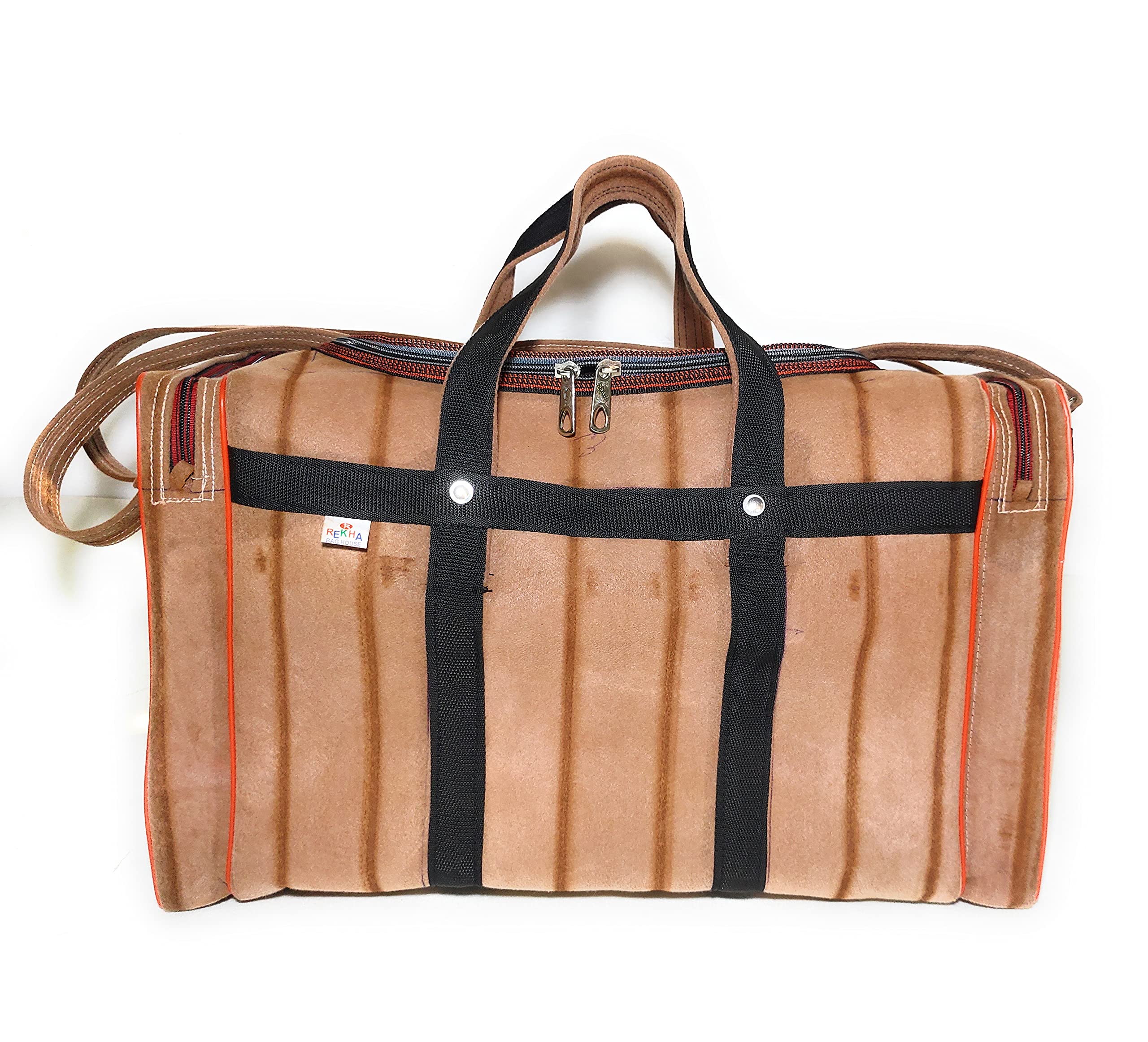 rekha bag house Washable Duffel Travelling (unique) Bag 62 ltr with 2 full size pocket (spanish red XLarge)-picture-28