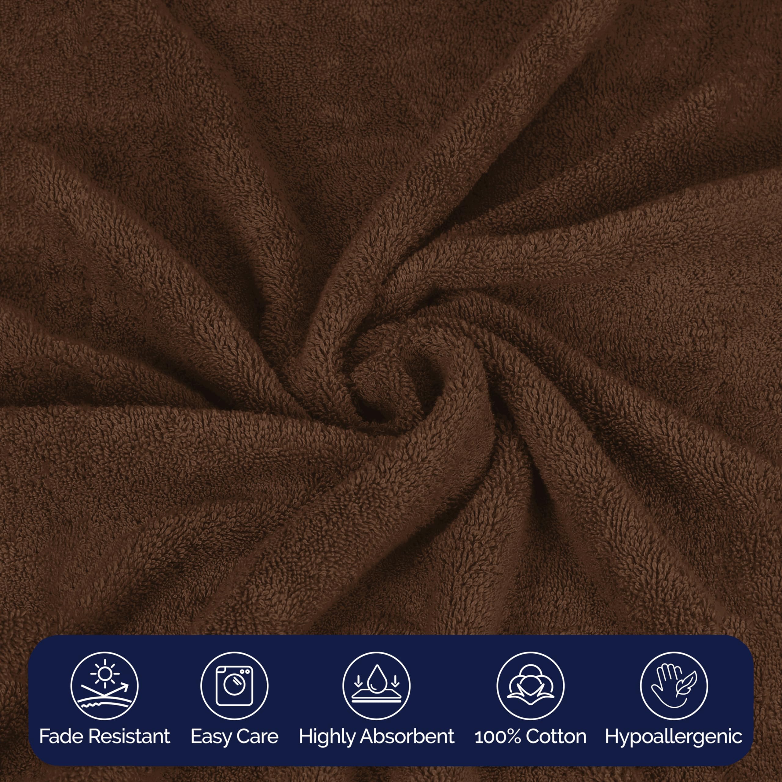 Elegant Comfort Set di 6 asciugamani in cotone di alta qualità, include 2 salviette, 2 asciugamani per le mani e 2 teli da bagno, 100% cotone turco, asciugamani altamente assorbenti e super morbidi