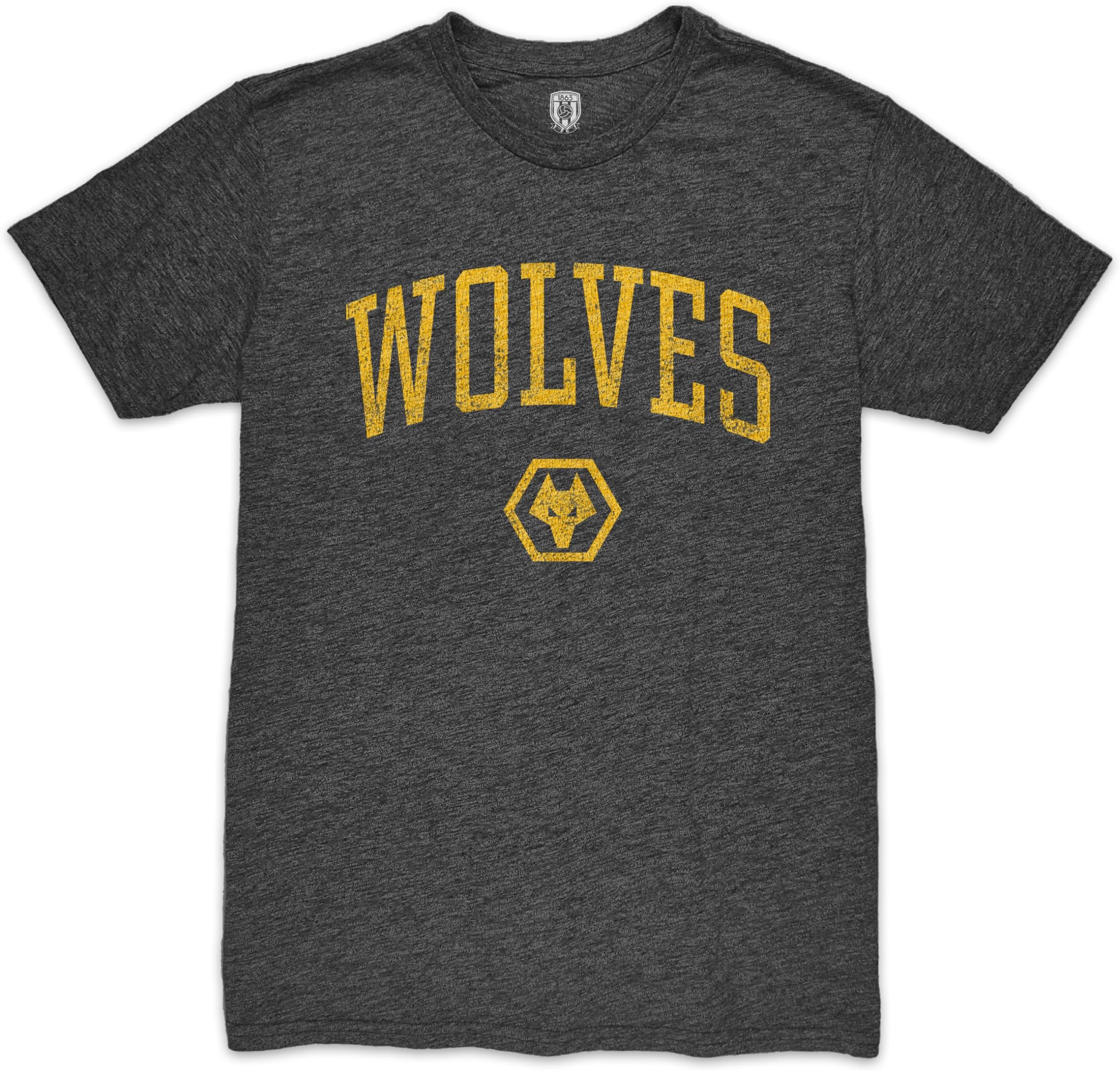 Wolverhampton Wanderers FC Athletic Wordmark Premium Vintage Triblend T-Shirt - Black