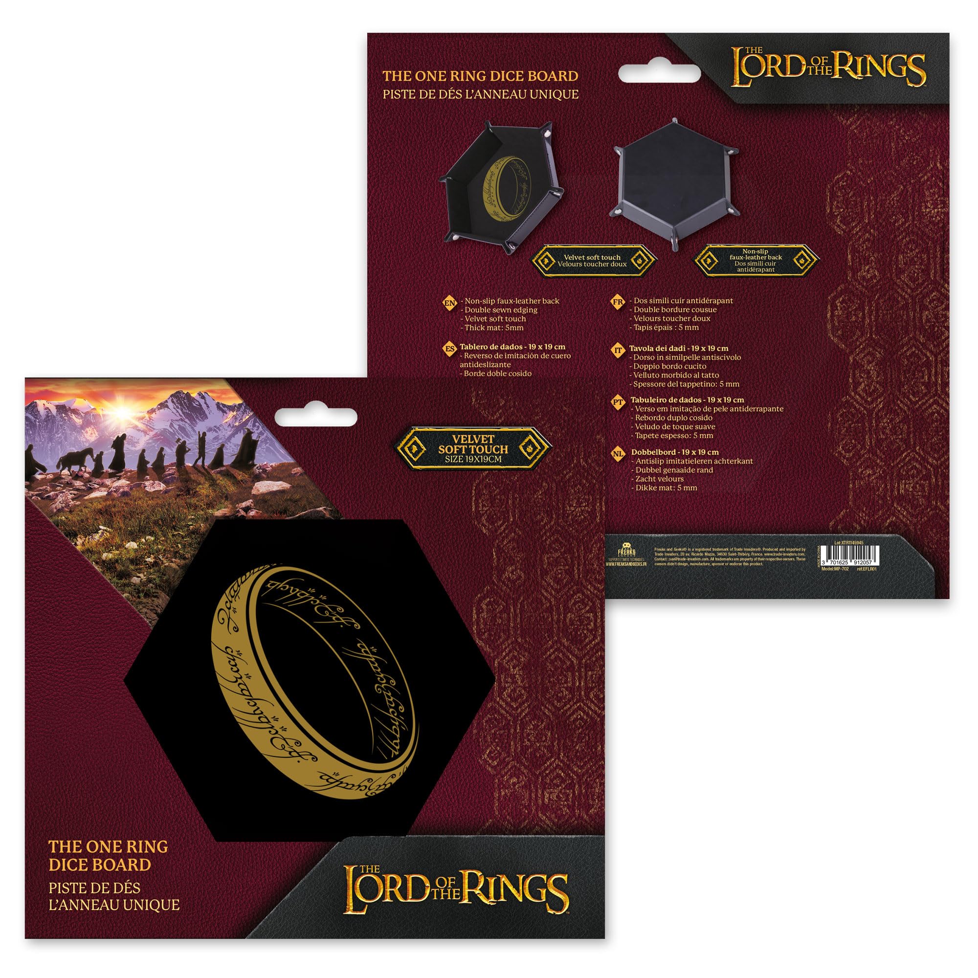 Image secondaire de Tapis de Dés L'Anneau Unique - The Lord of The Rings - Cuir et Velours