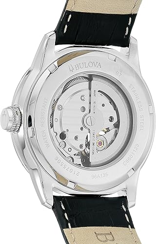 Miniatura 3 de Bulova Classic Automatic Mens Stainless Steel with Leather Strap Silver-Tone