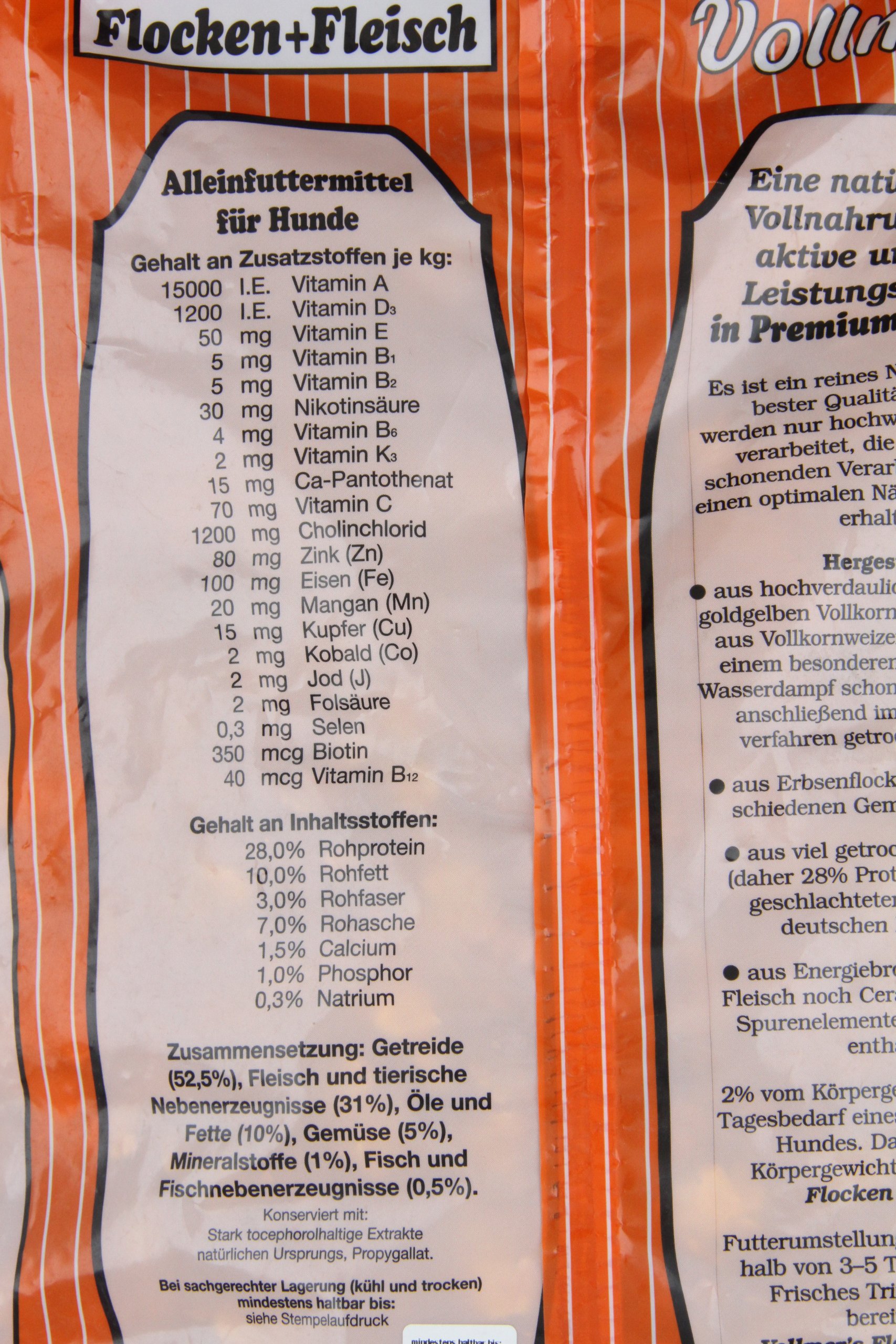 Vollmer's Karma dla psów, płatki i mięso, 5 kg