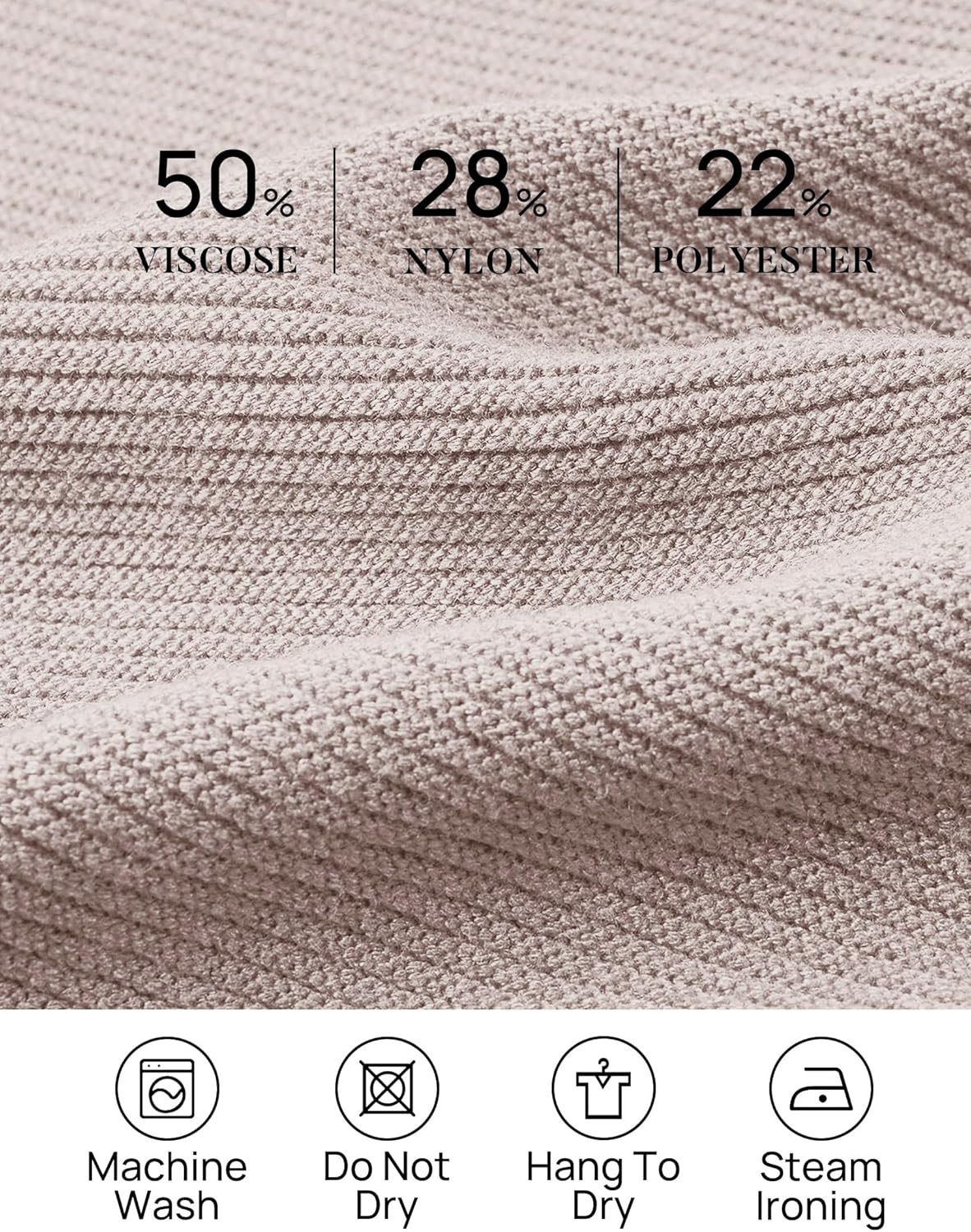 ZESICA Women's Spring Mock Neck Cropped Sweaters 2026 Long Sleeve Soft Ribbed Knit Pullover Jumper Tops - Image 6